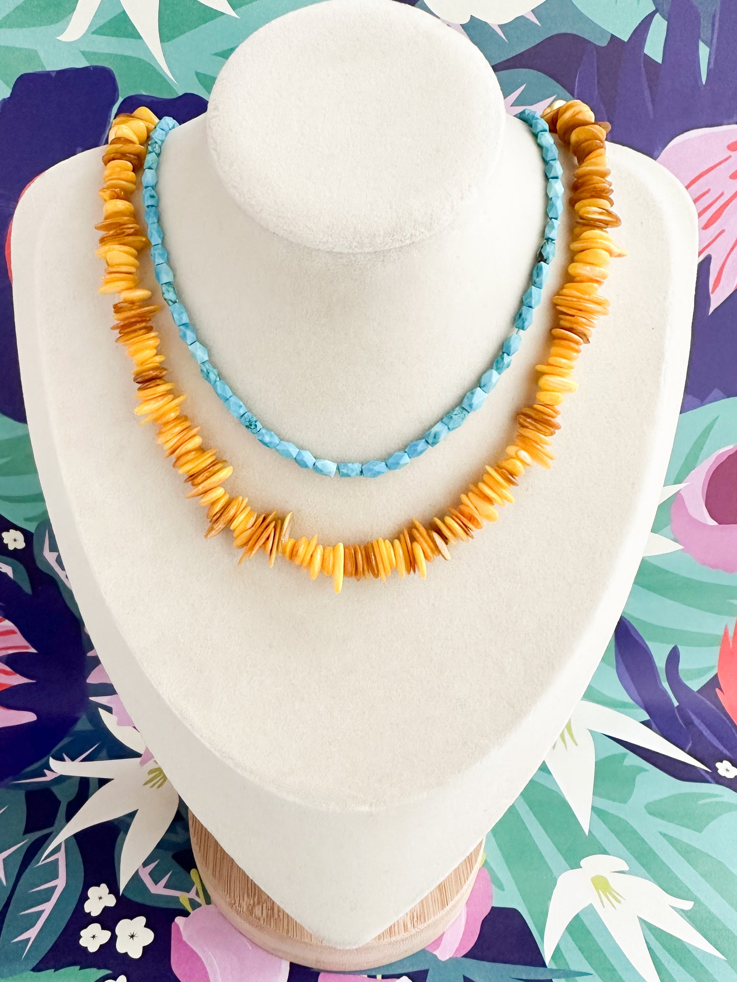 Yellow Shell Necklace- The Olivia