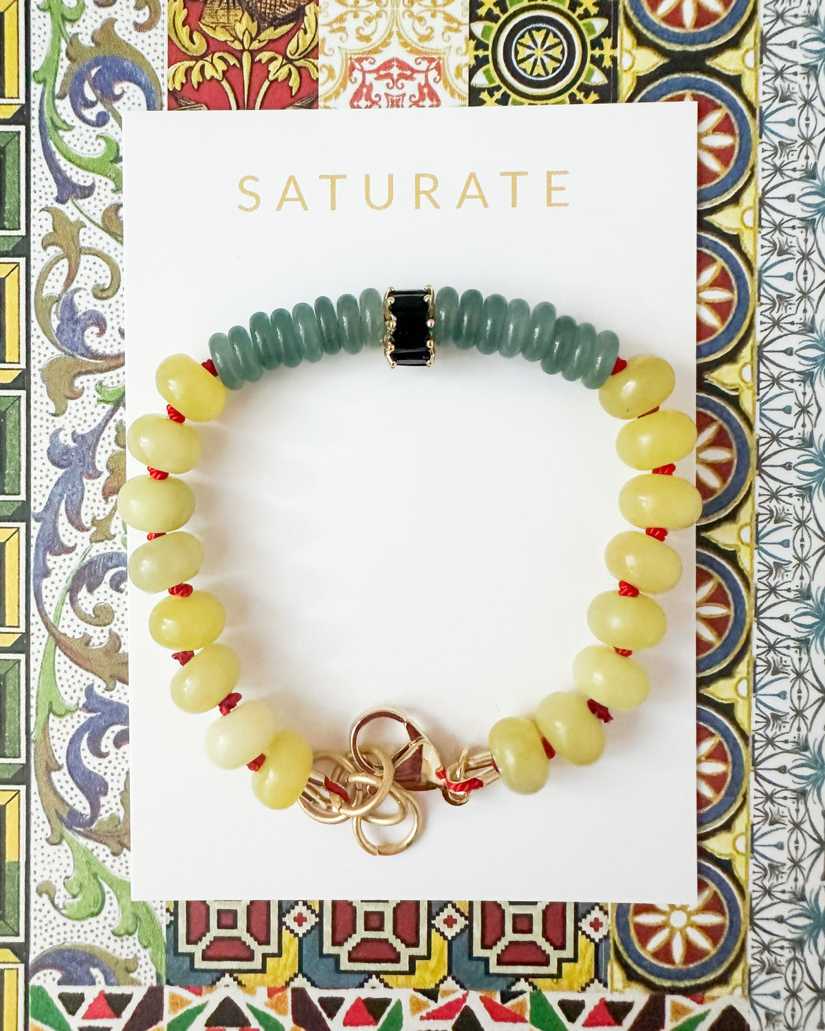 Juliette-Lemon Jade Beaded Bracelet