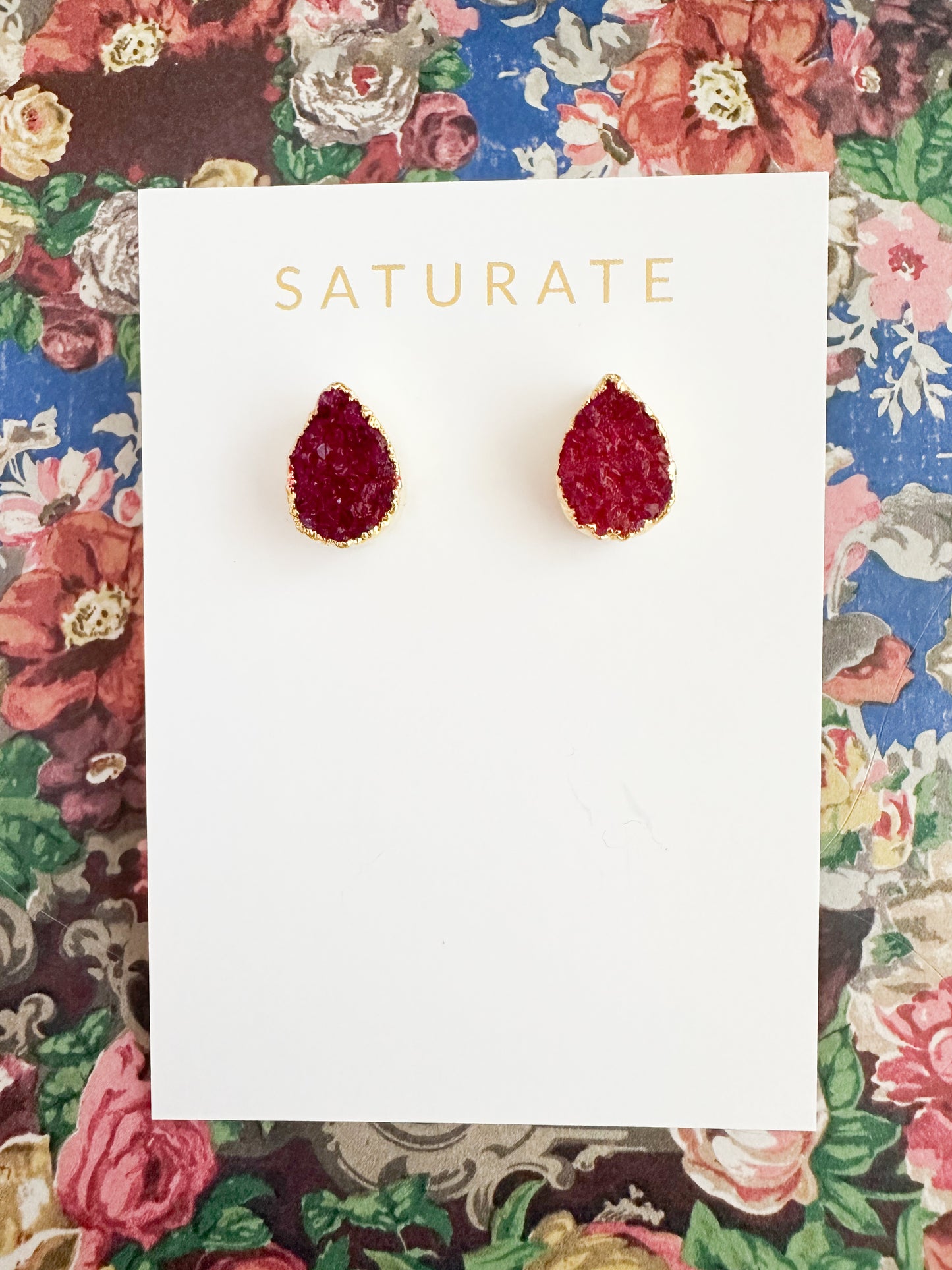 Druzy Teardrop Posts-Izzy