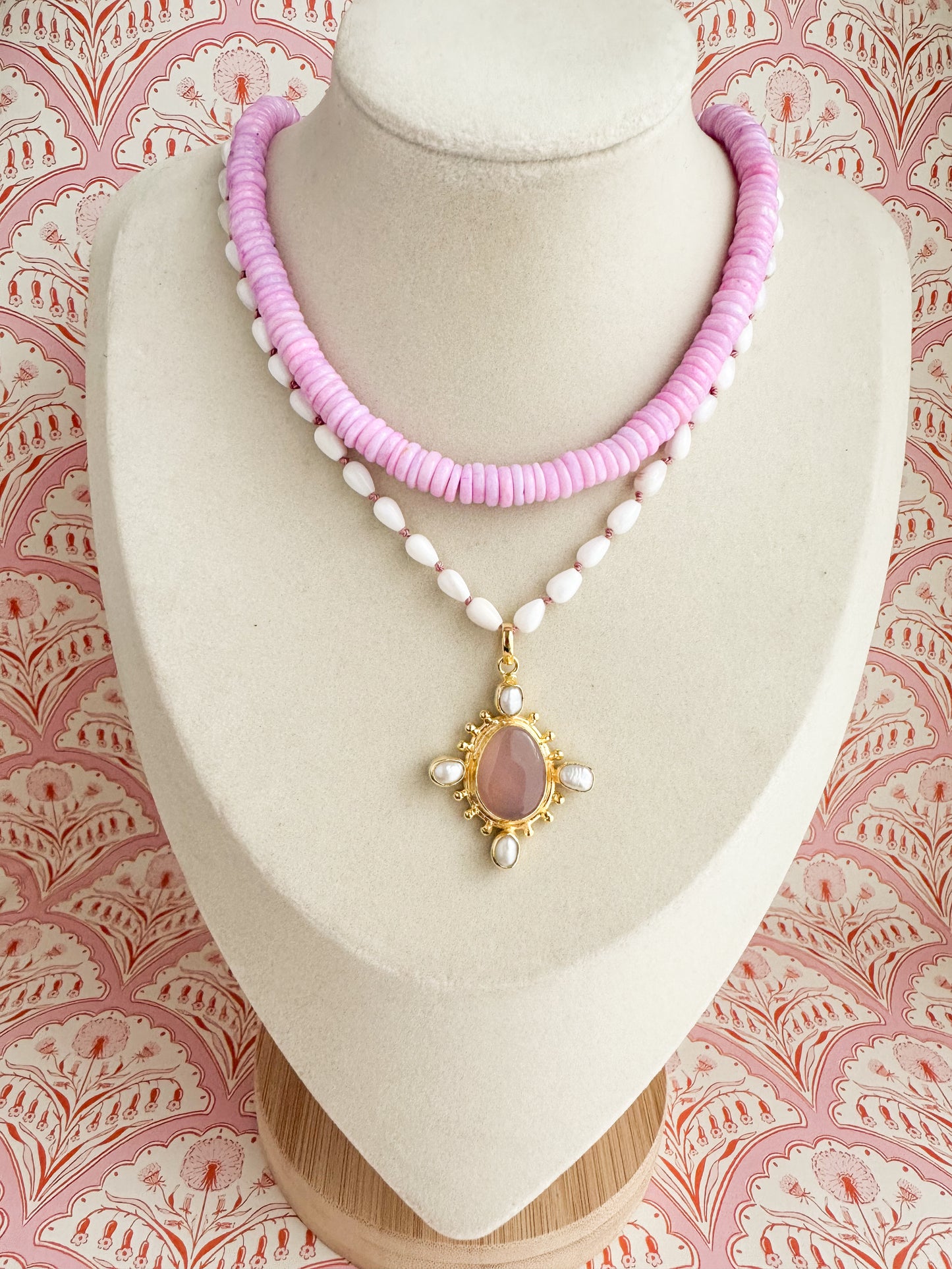 Bindi-Lavender Opal Necklace