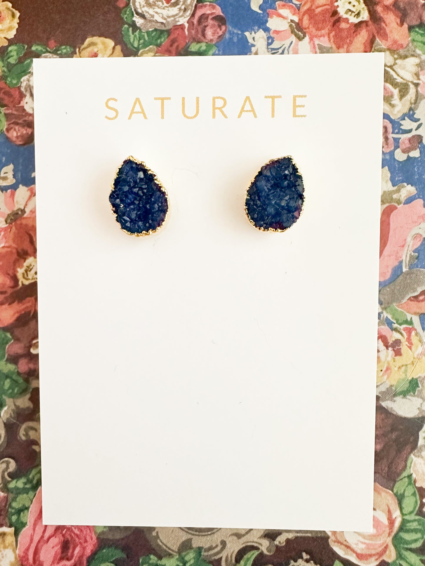Druzy Teardrop Posts-Izzy