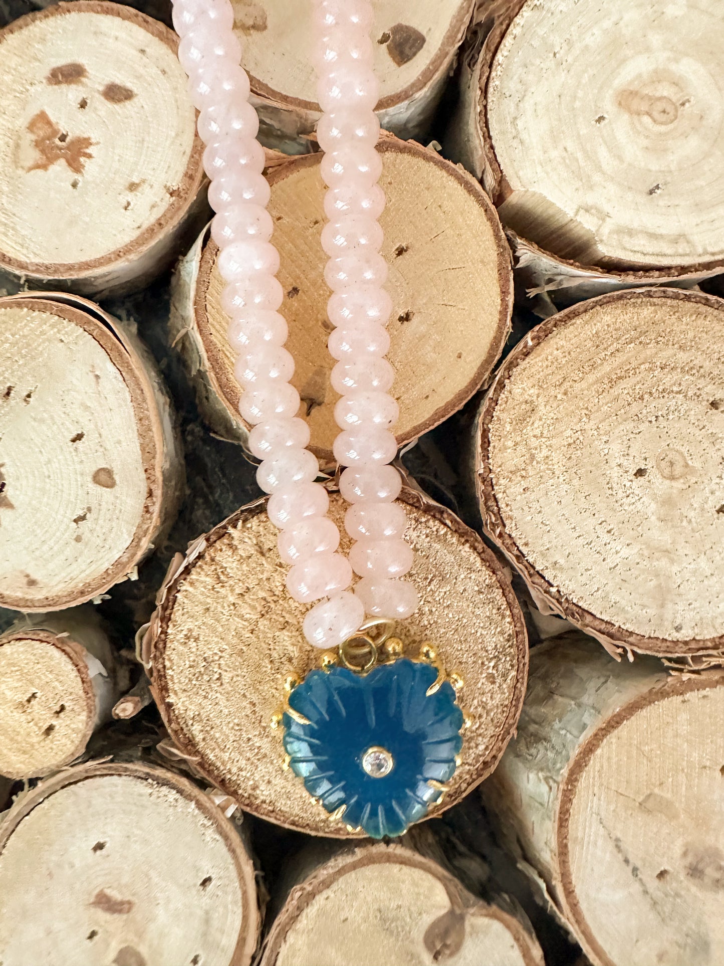 Gemma-Jade Necklace with Gemstone Heart