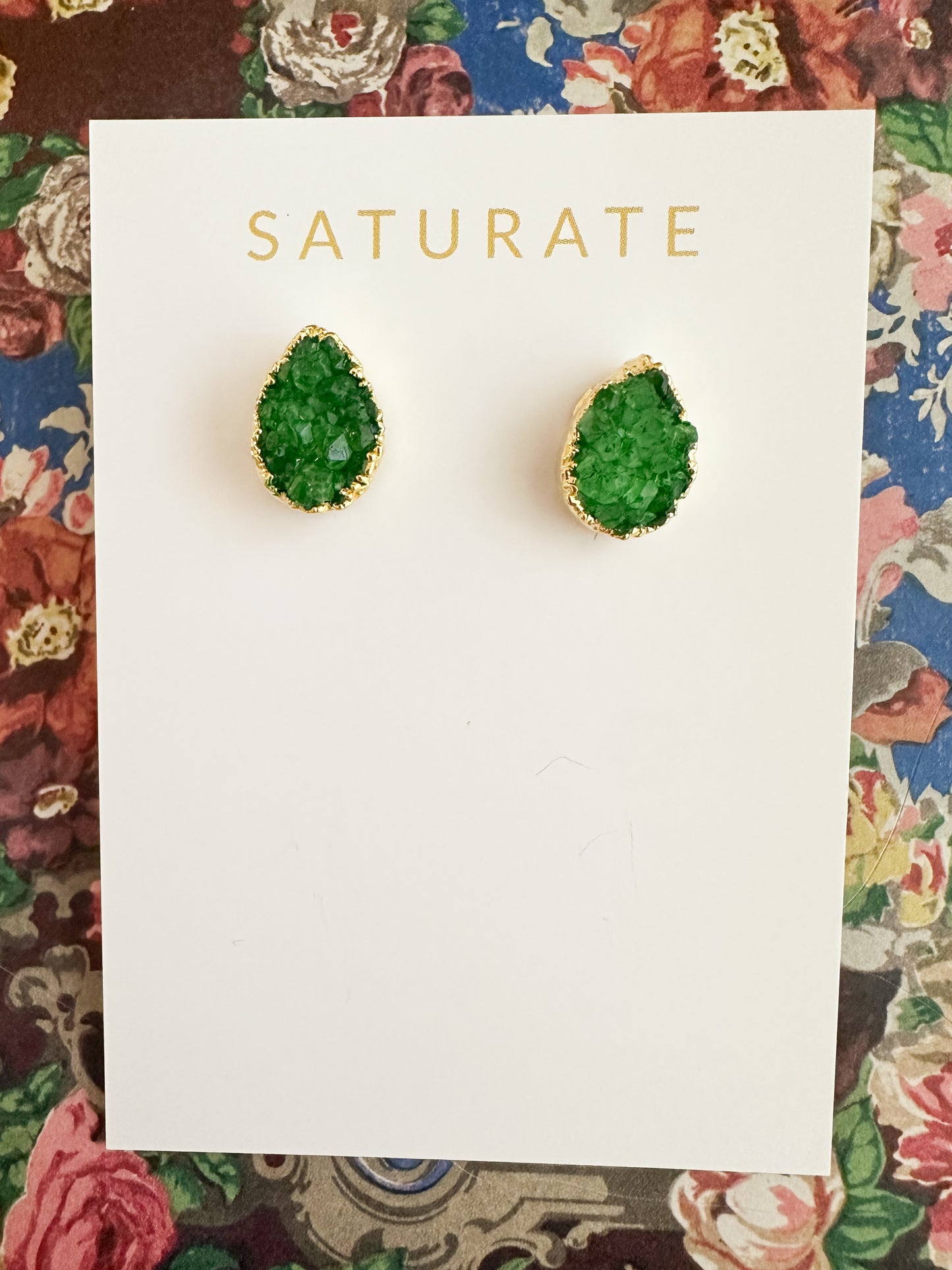 Druzy Teardrop Posts-Izzy
