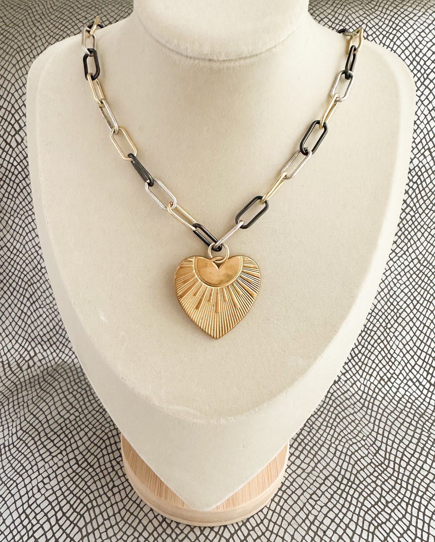 Multi-Color Paper Clip Chain Necklace- The Amour