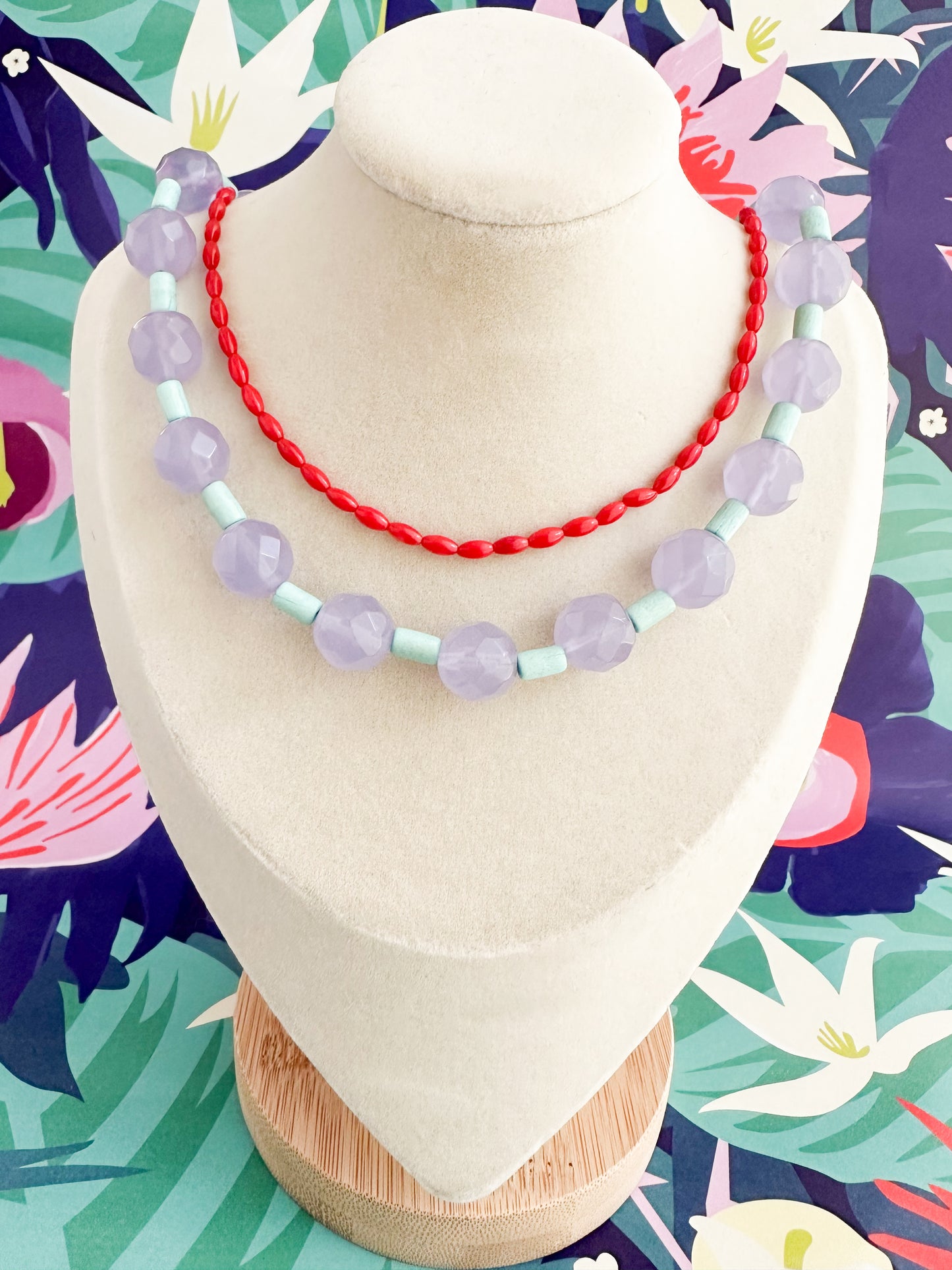 Red Bamboo Necklace-Simmons