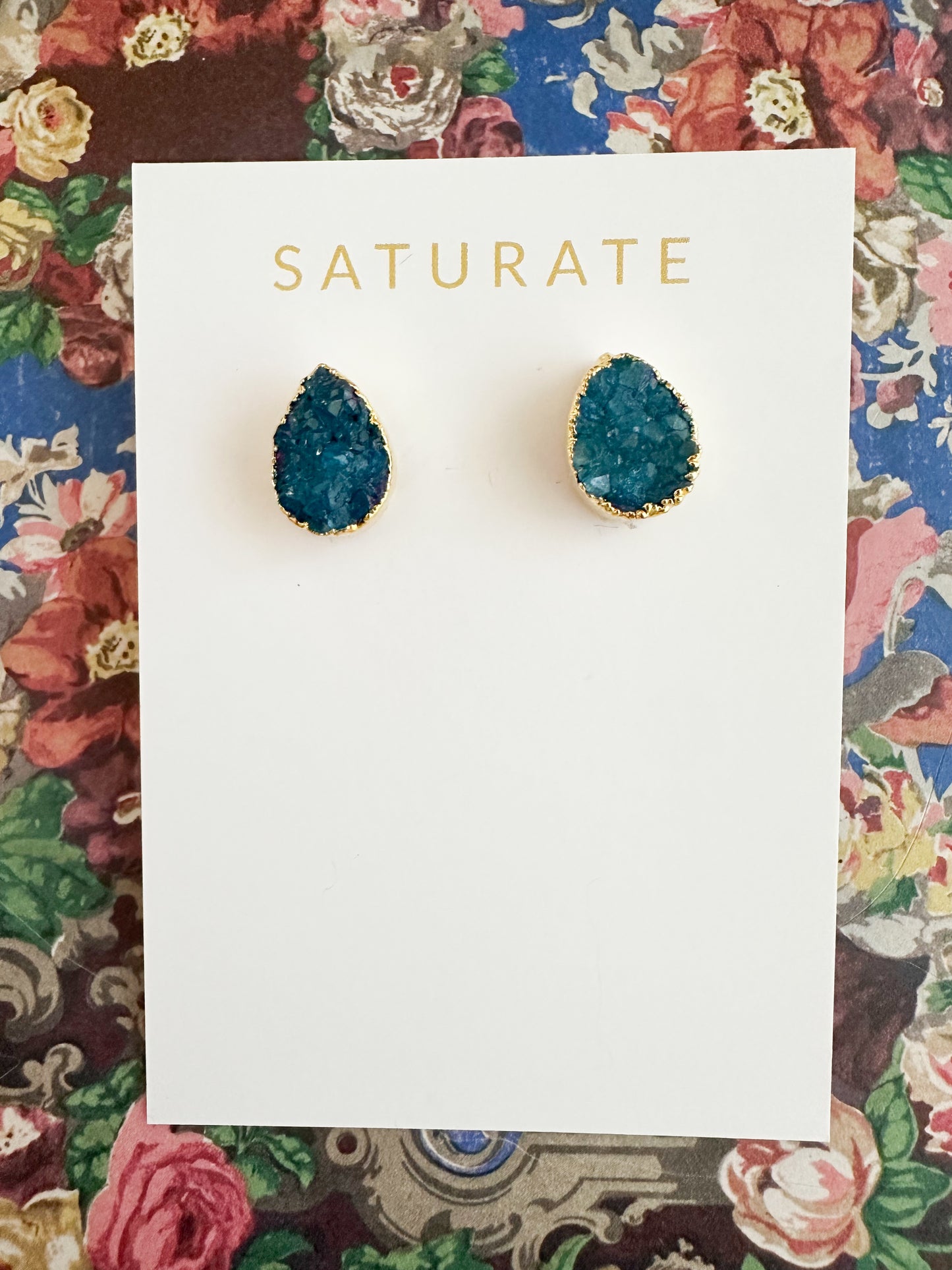 Druzy Teardrop Posts-Izzy