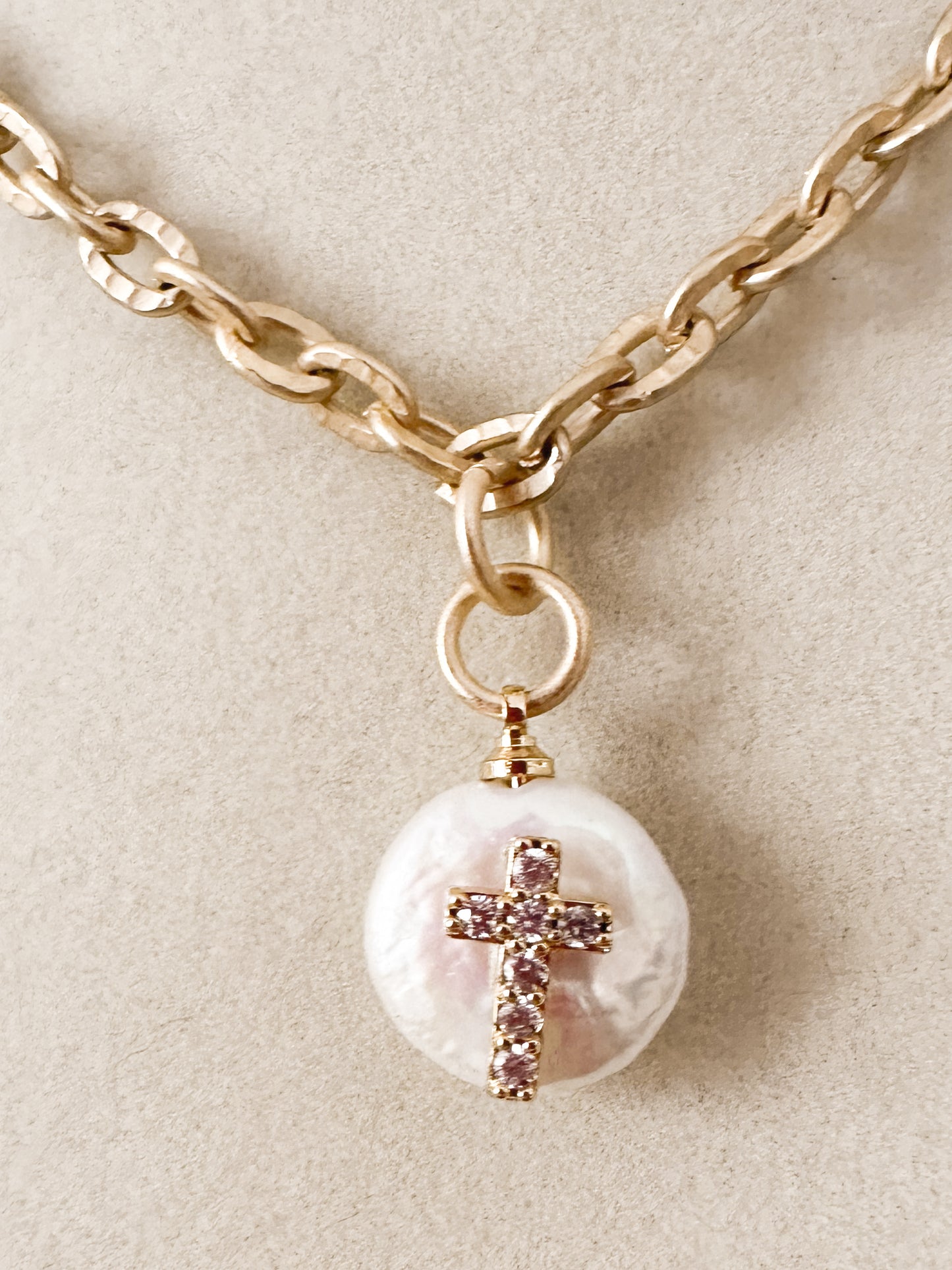 Cross Pearl Necklace