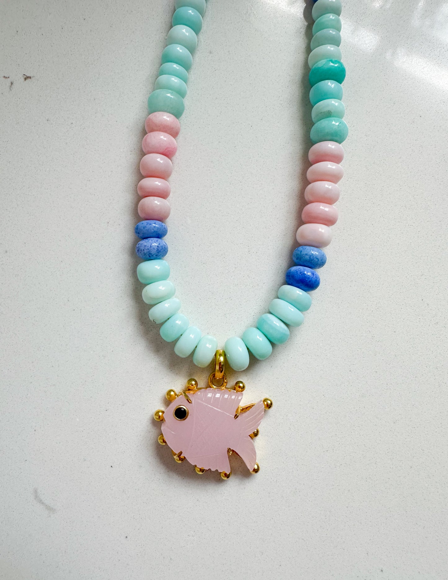 Kenzie- Fish Gemstone Necklace
