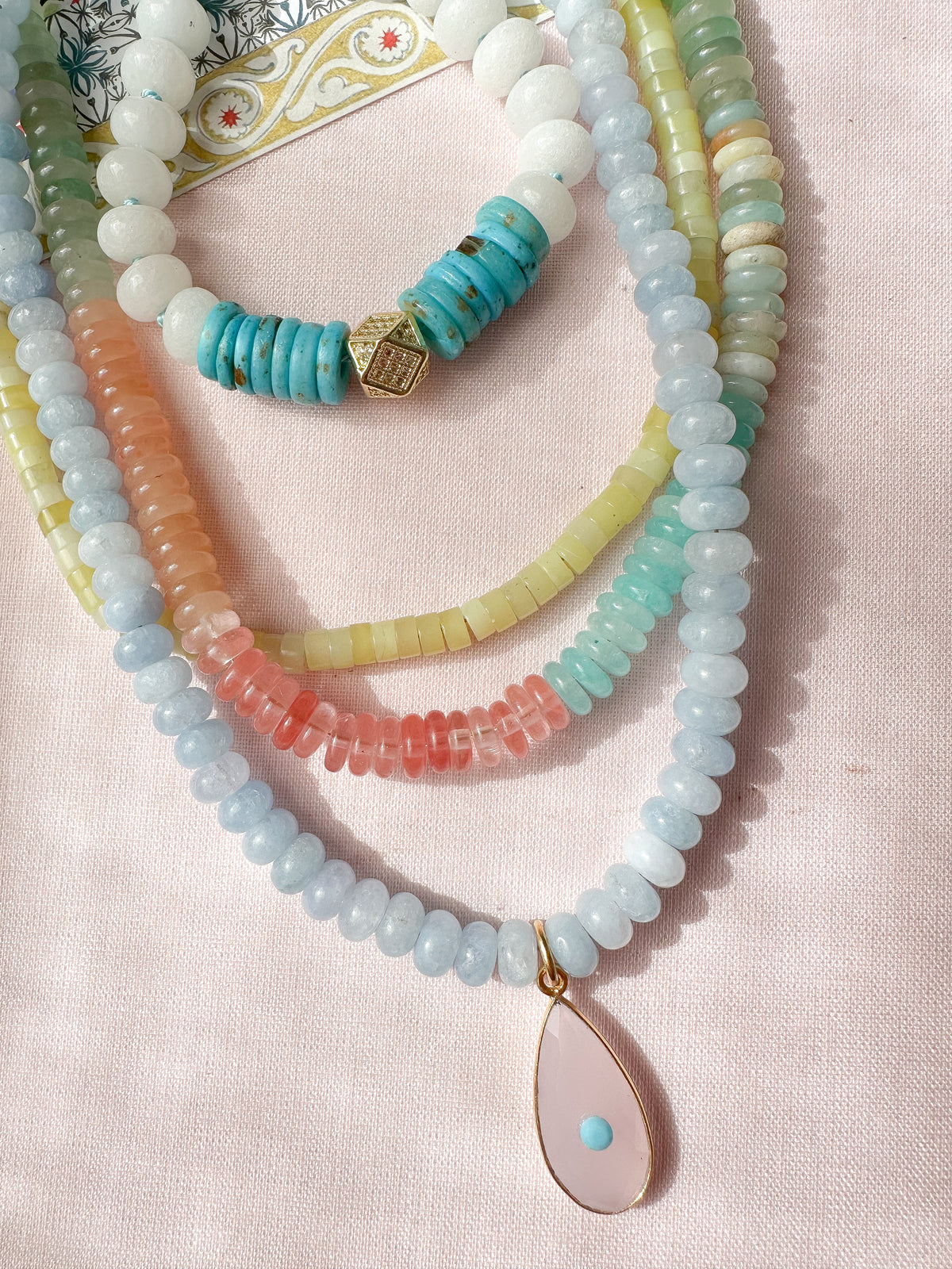 Uma-Multi Color Gemstone Necklace