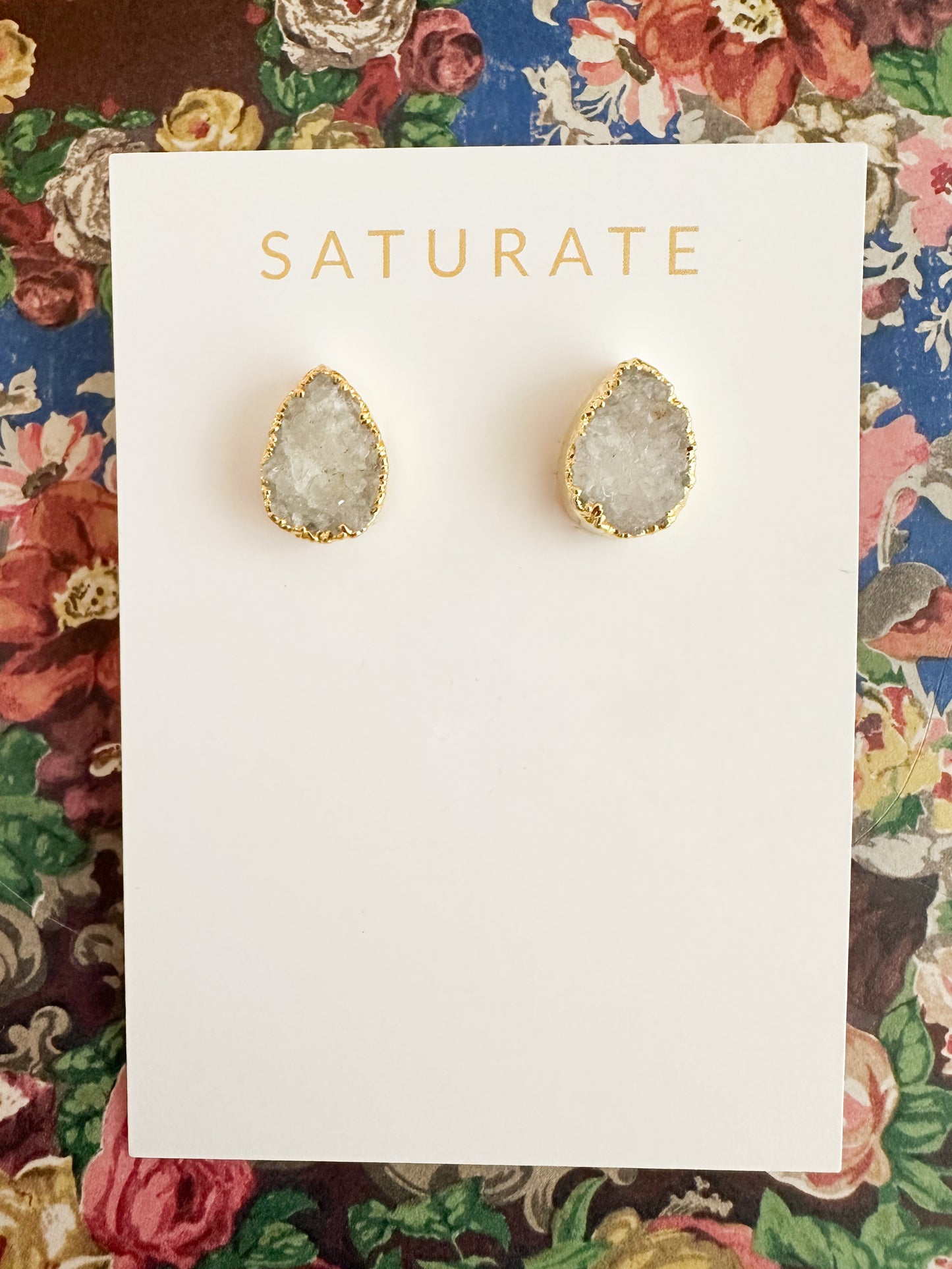 Druzy Teardrop Posts-Izzy