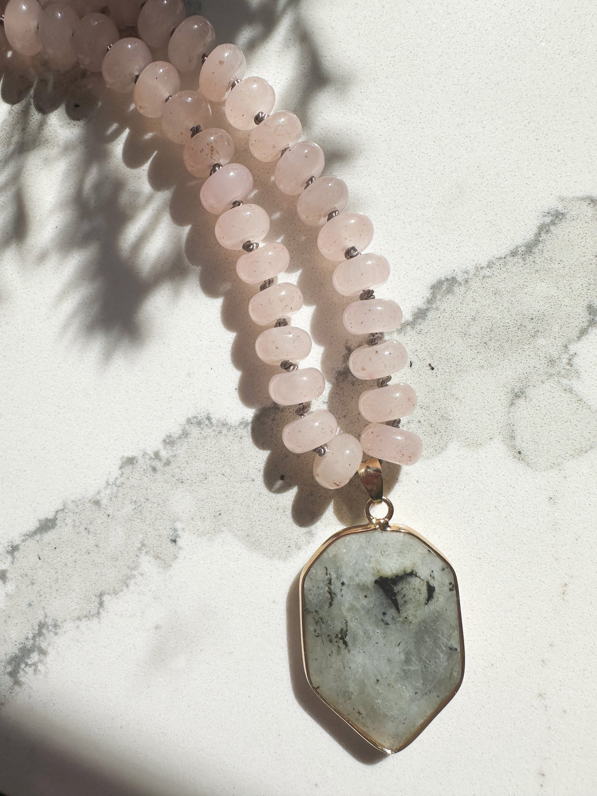 Greta-Necklace with Gemstone Pendant