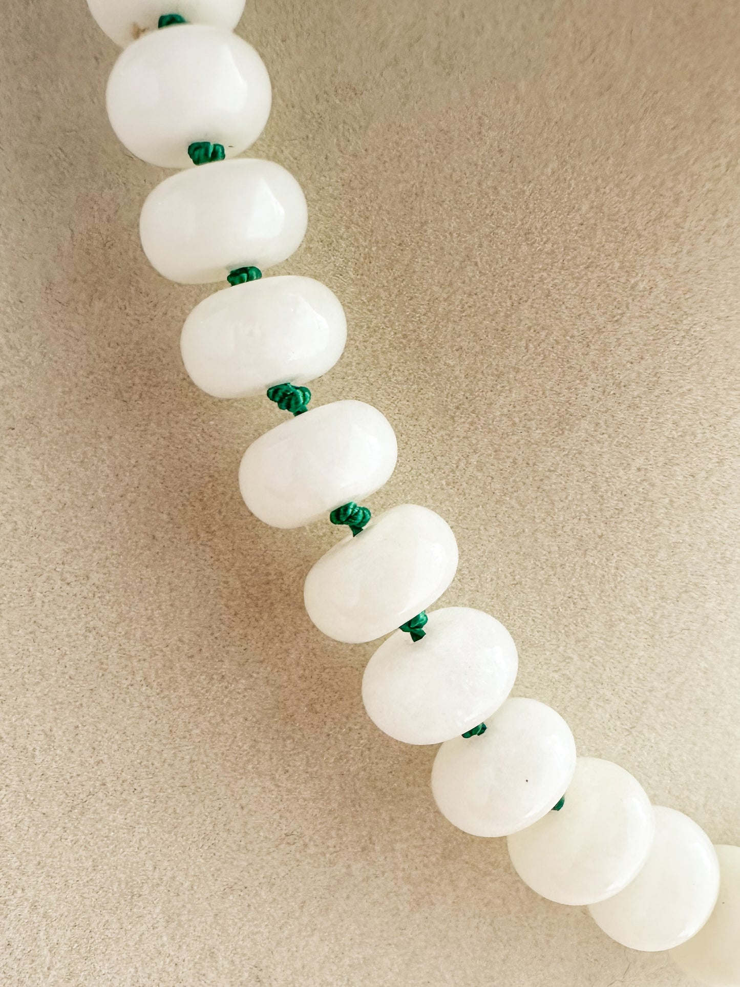 Green Silk-Knotted Necklace-Presley