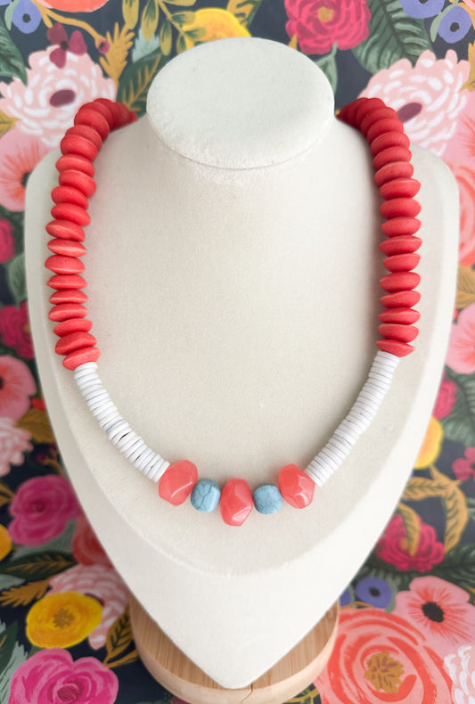 Saylor-African Saucer & Bone Necklace
