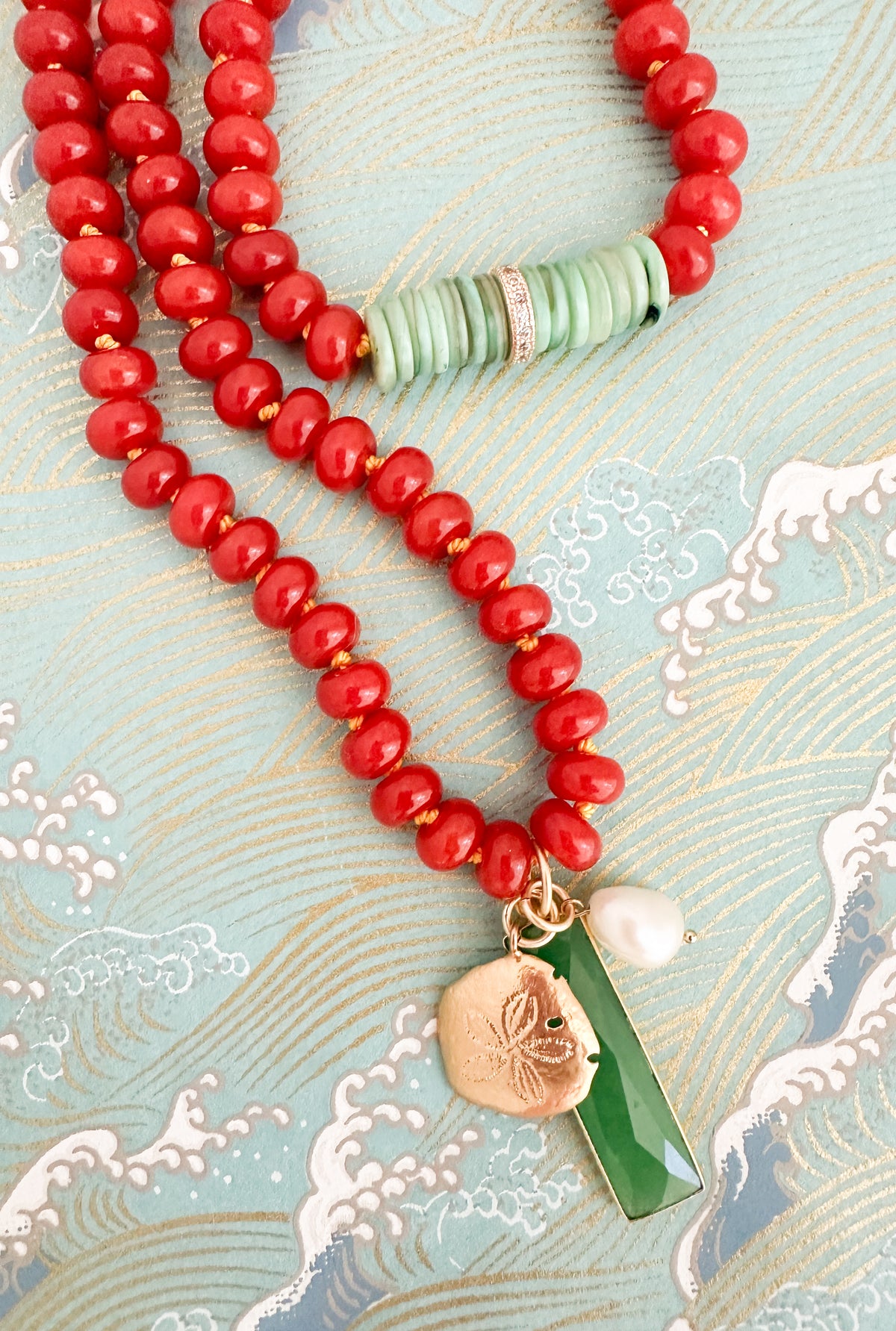 Camila-Silk Knotted Charm Necklace