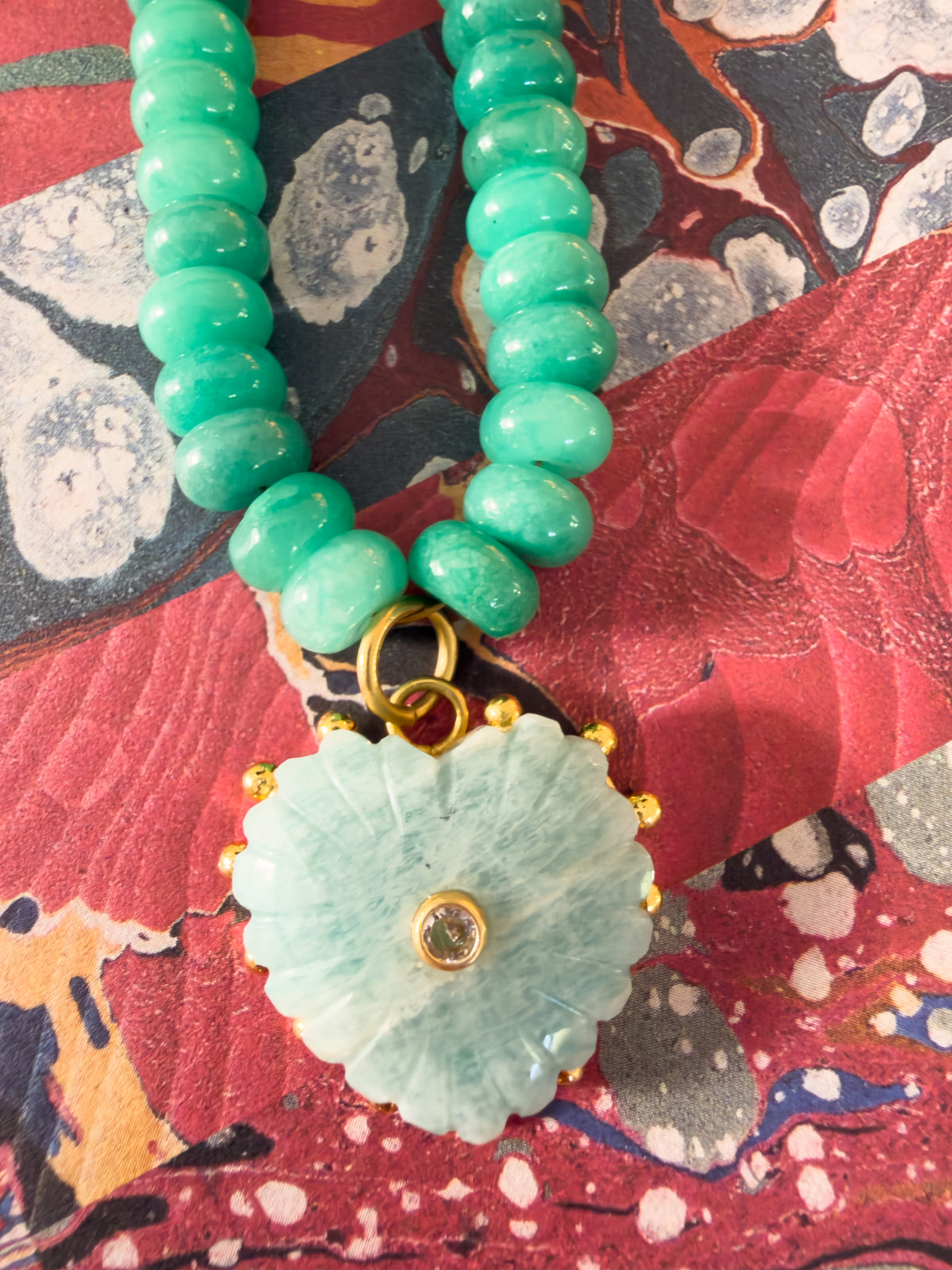 Tilda-Amazonite Heart Necklace