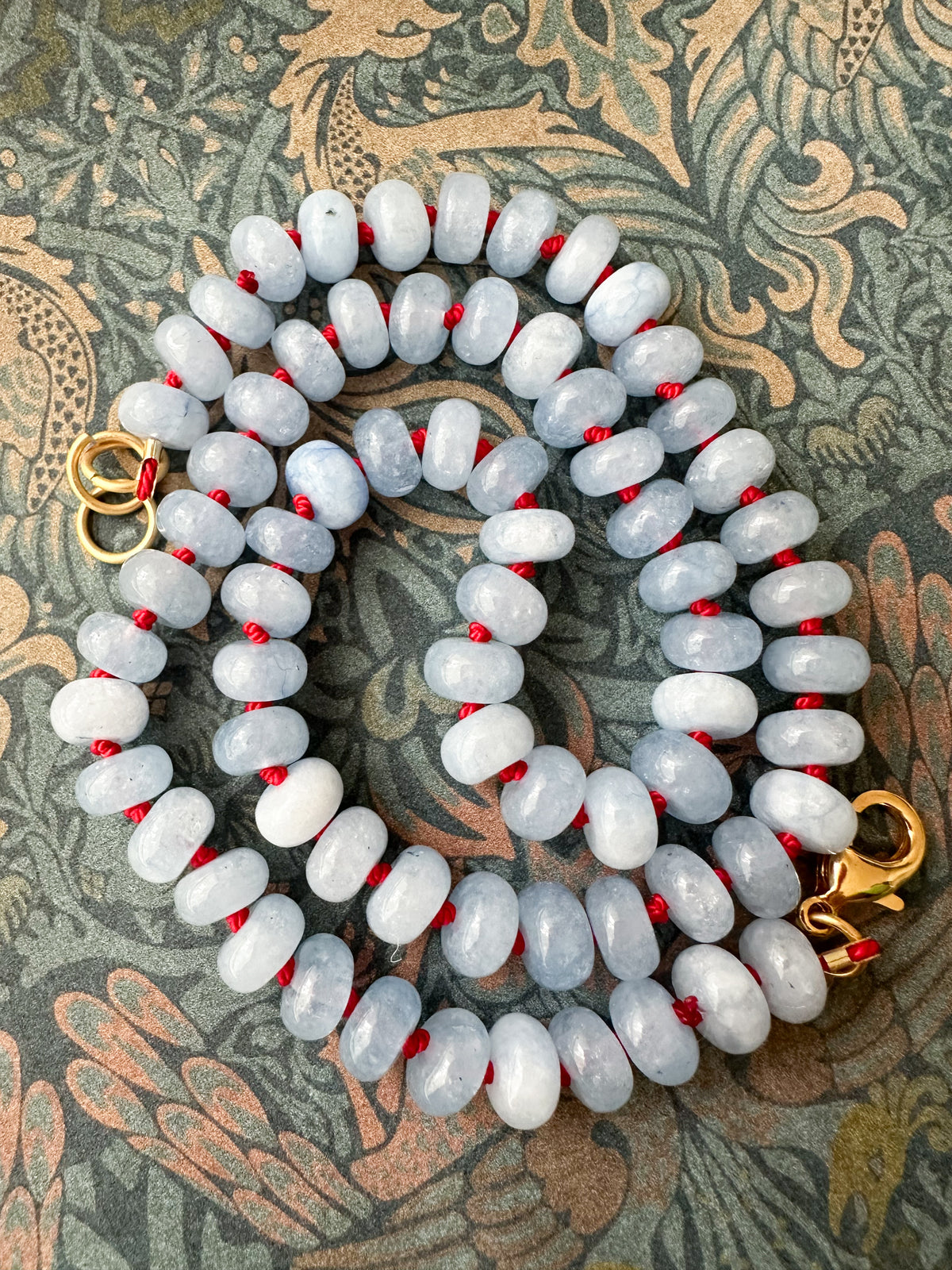 Ainsley-Silk Knotted Blue Necklace