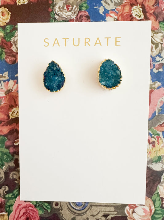 Druzy Teardrop Posts-Izzy
