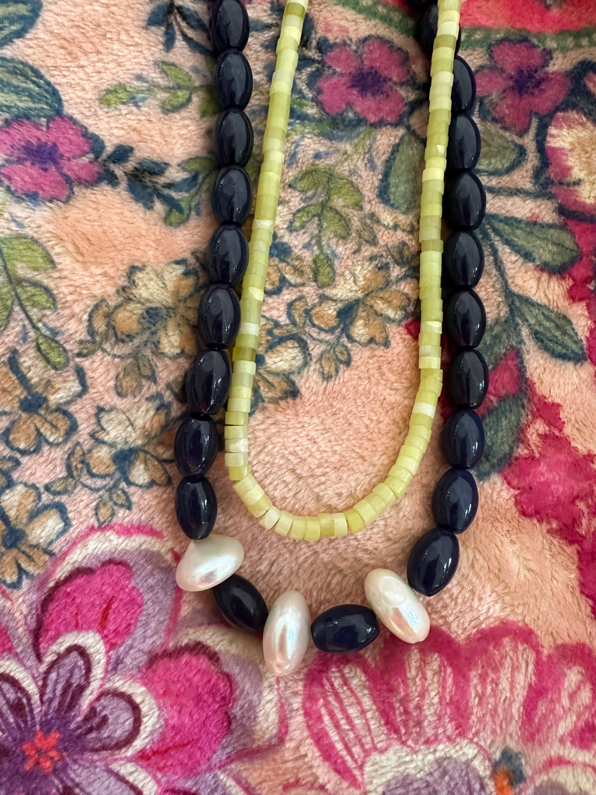 Lena-Lemon Jade Heishi Necklace