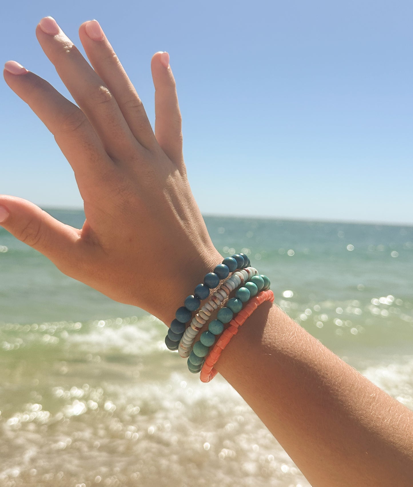 Orange and Blue Wraparound Bracelet-Lainey