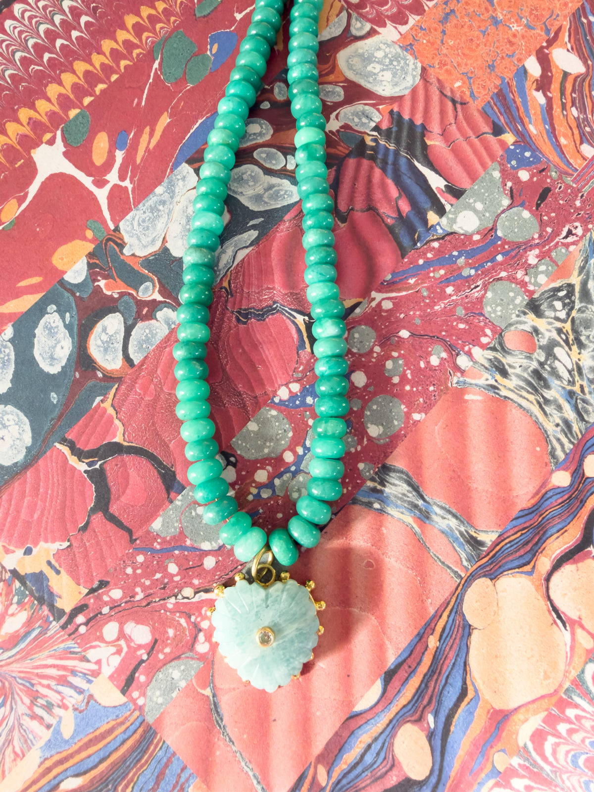 Tilda-Amazonite Heart Necklace