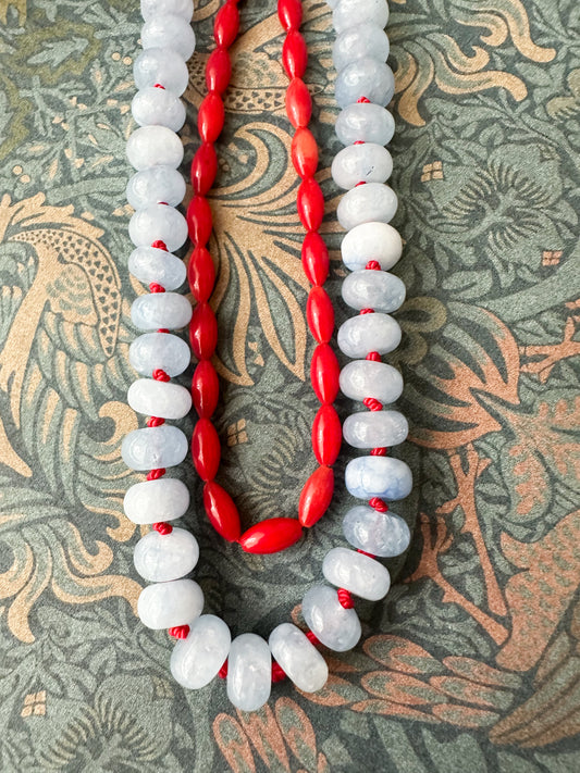 Ainsley-Silk Knotted Blue Necklace