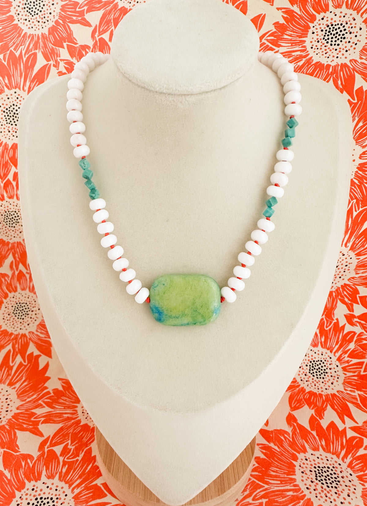 Micaela-Silk Knotted Jade Necklace