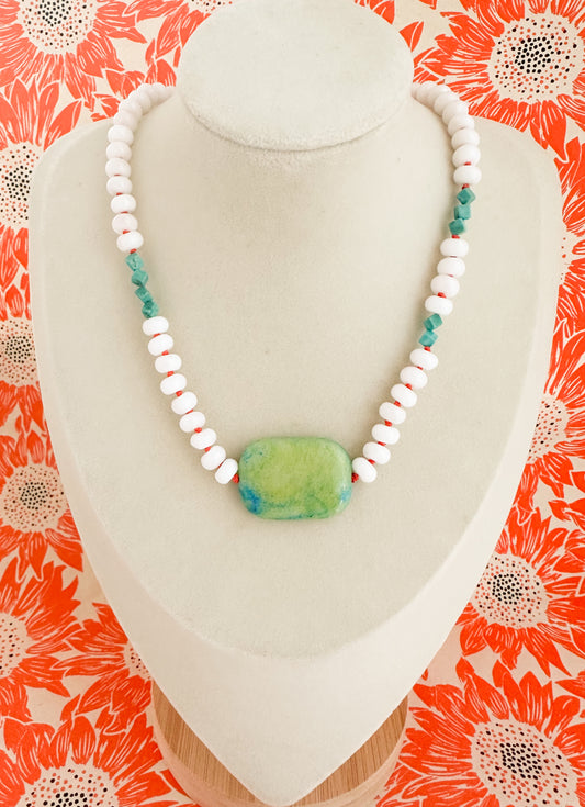 Micaela-Silk Knotted Jade Necklace