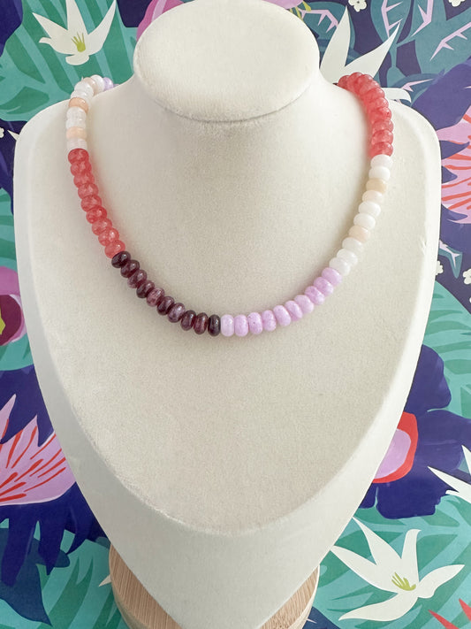 Multi-Color Jade Necklace-Wren