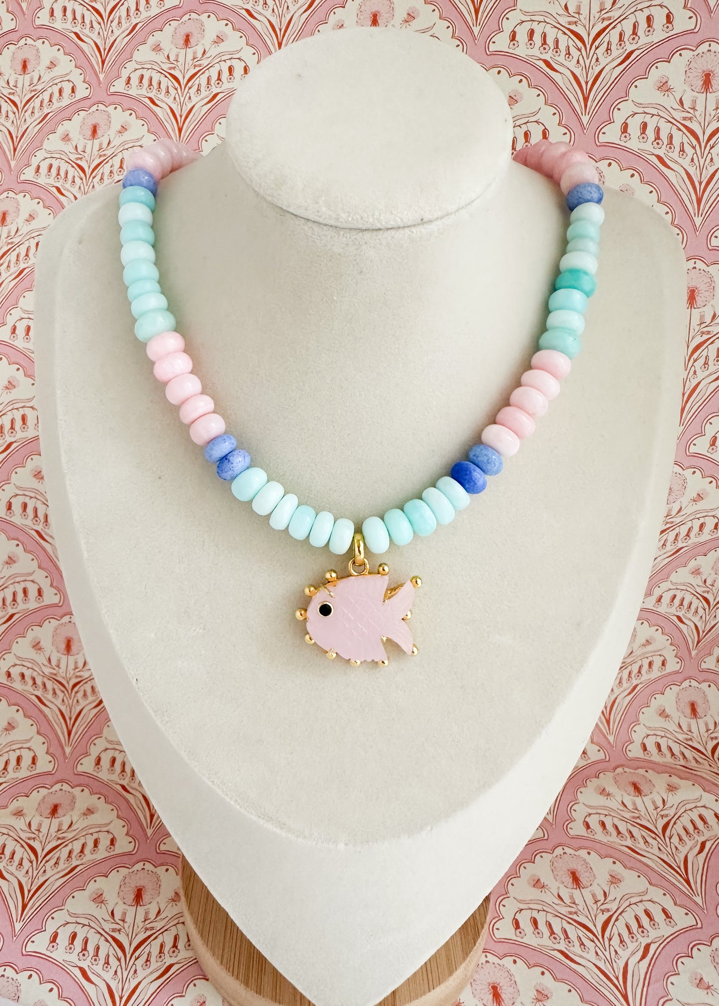 Kenzie- Fish Gemstone Necklace