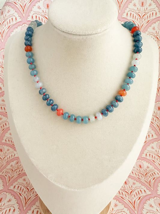 June Multi-Color Jade Necklace