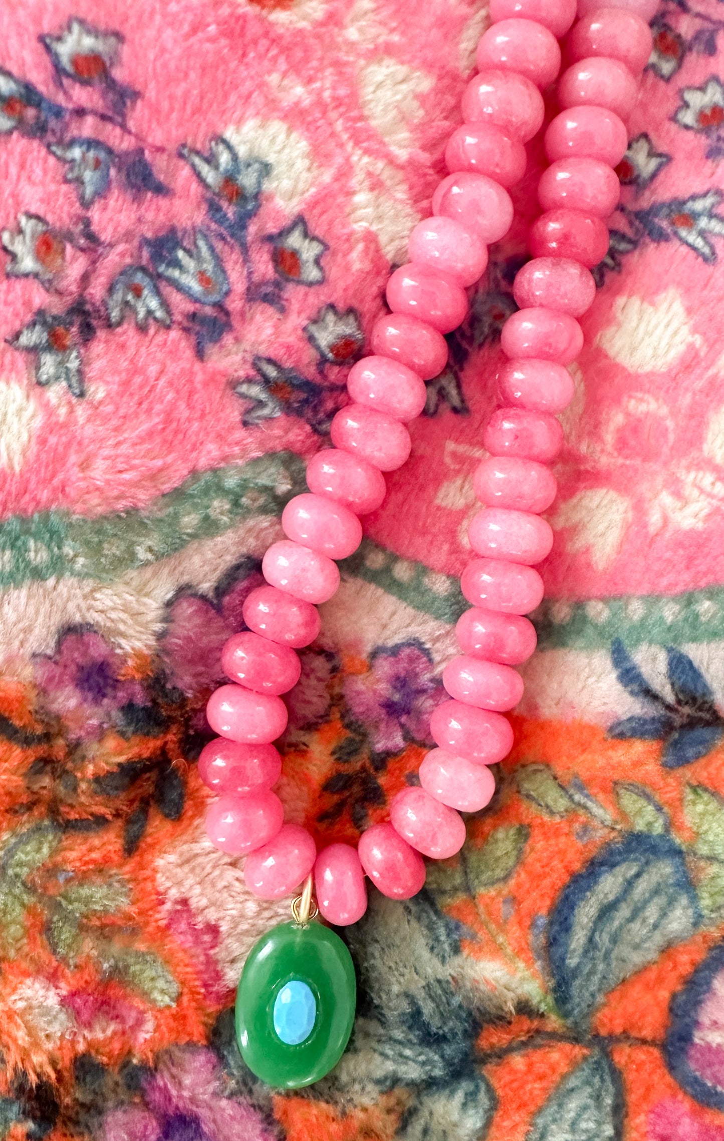 Sawyer-Pink Jade Necklace