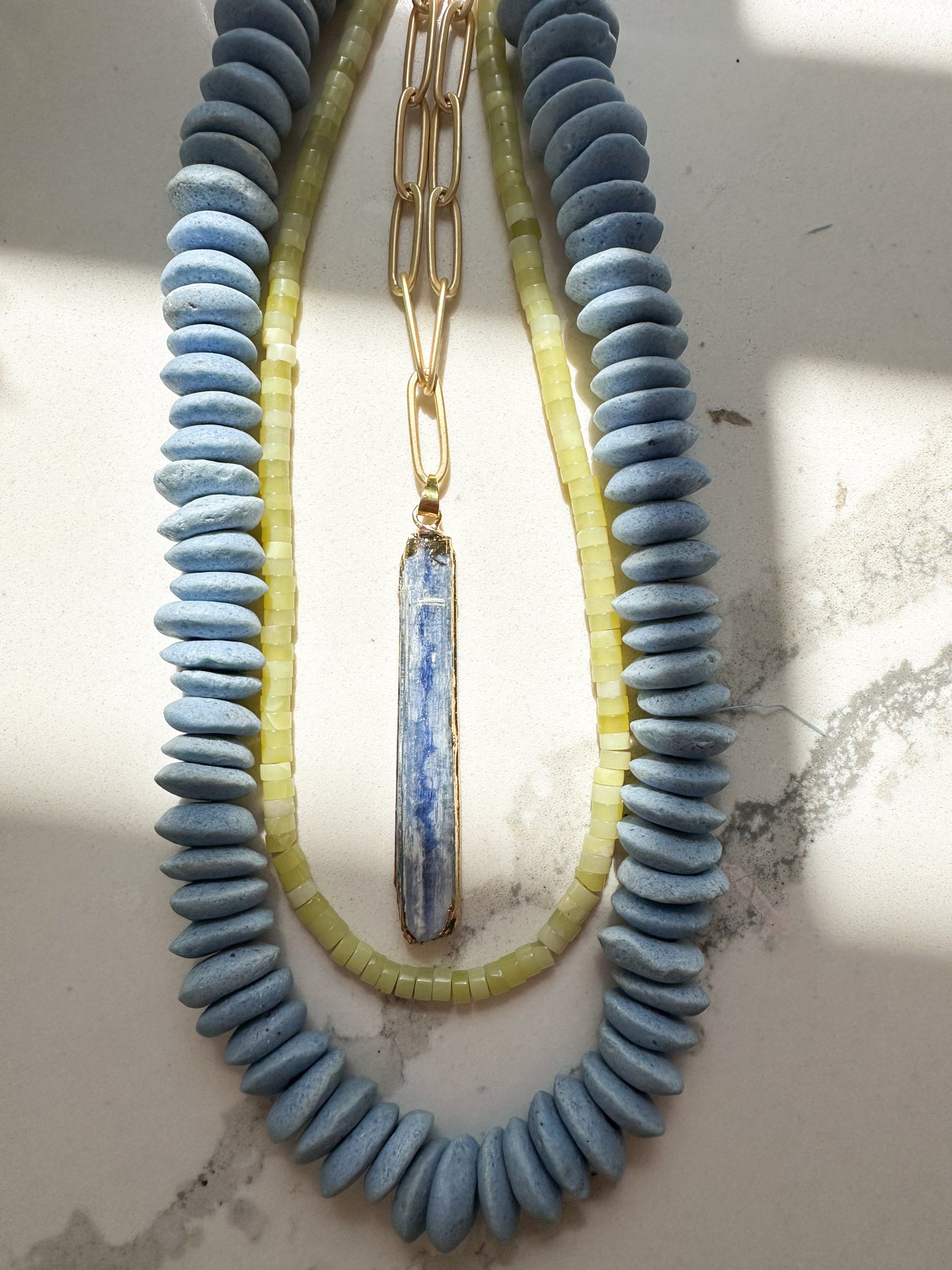 Birdie-Kyanite Gold Necklace