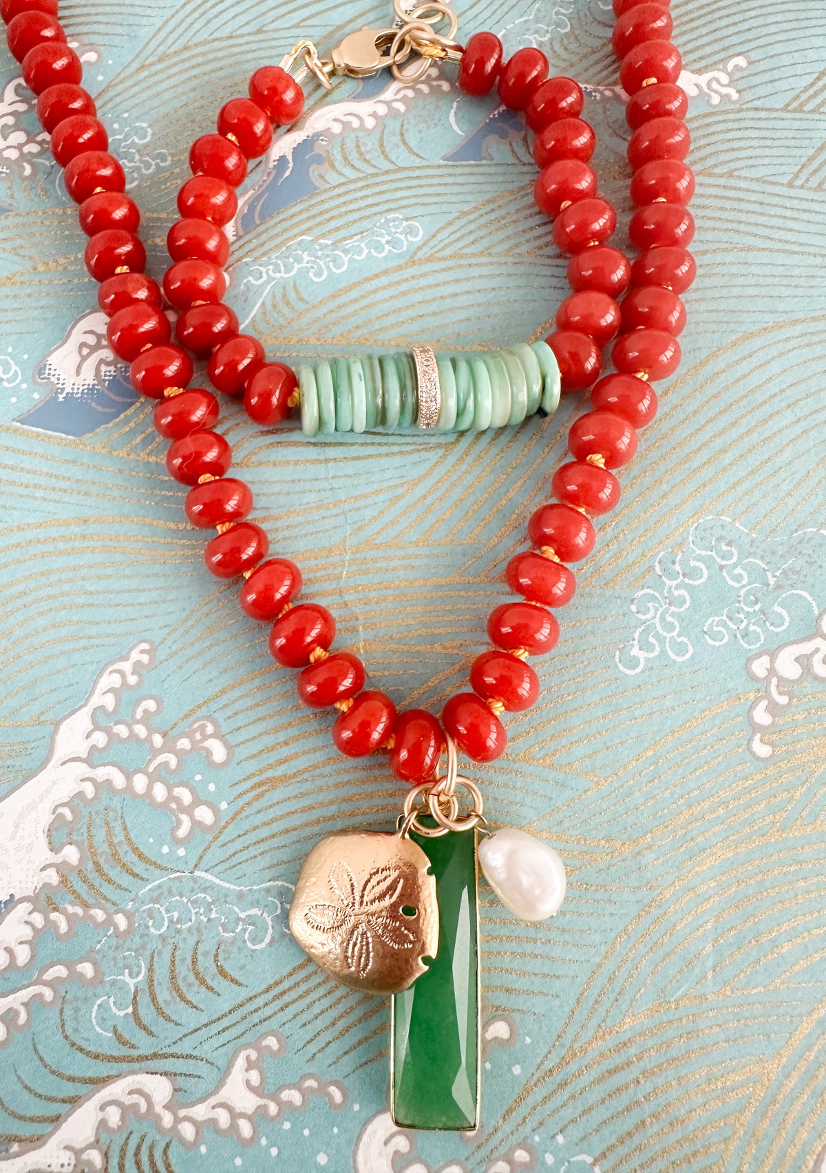 Camila-Silk Knotted Charm Necklace
