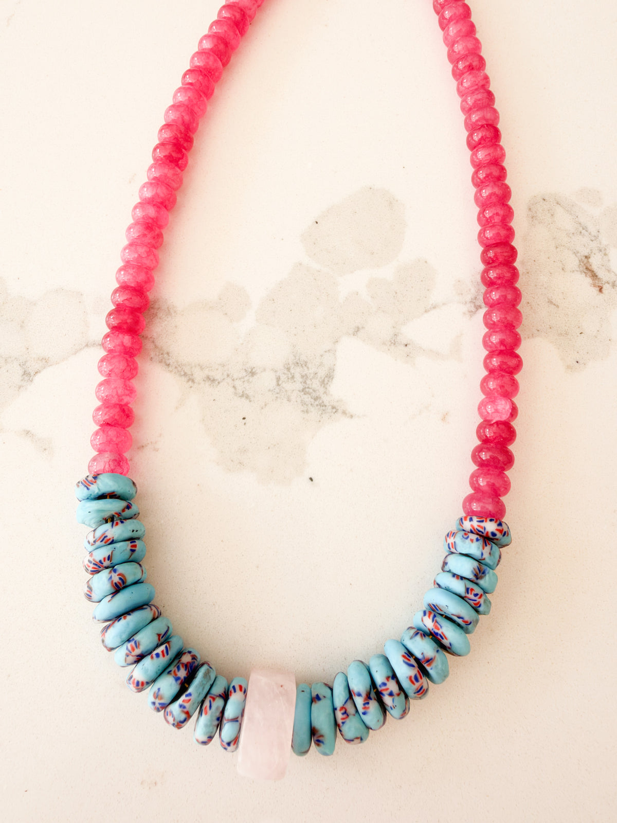 Delilah-Jade & African Krobo Beaded Necklace