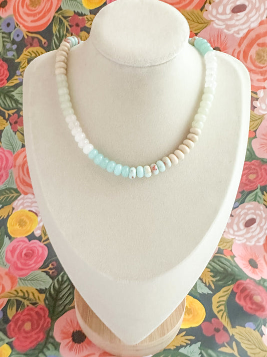 Hattie-Aqua Jade Necklace