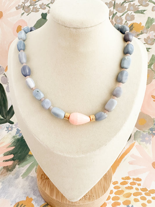 Lavender Opal Gemstone Necklace-Sutton