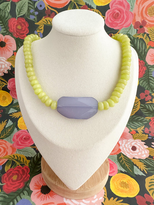 Chartreuse Jade Necklace-Maeve
