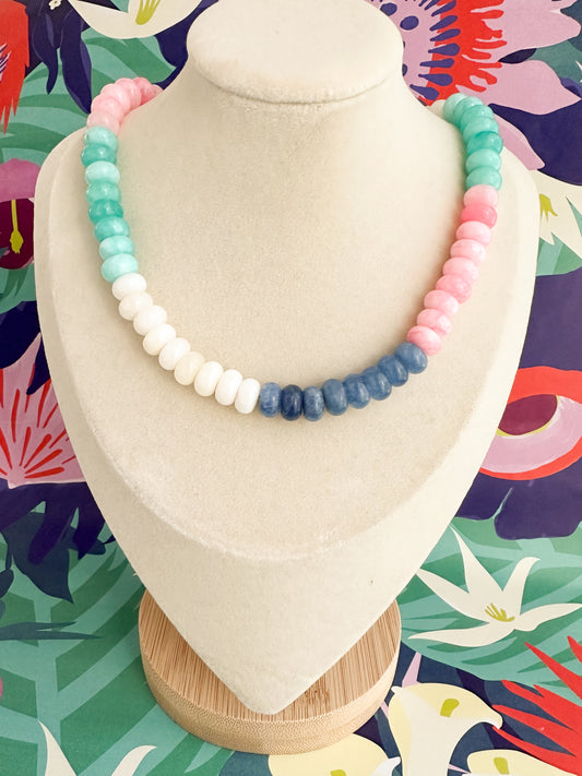 Multi-Color Jade Necklace-Pippa