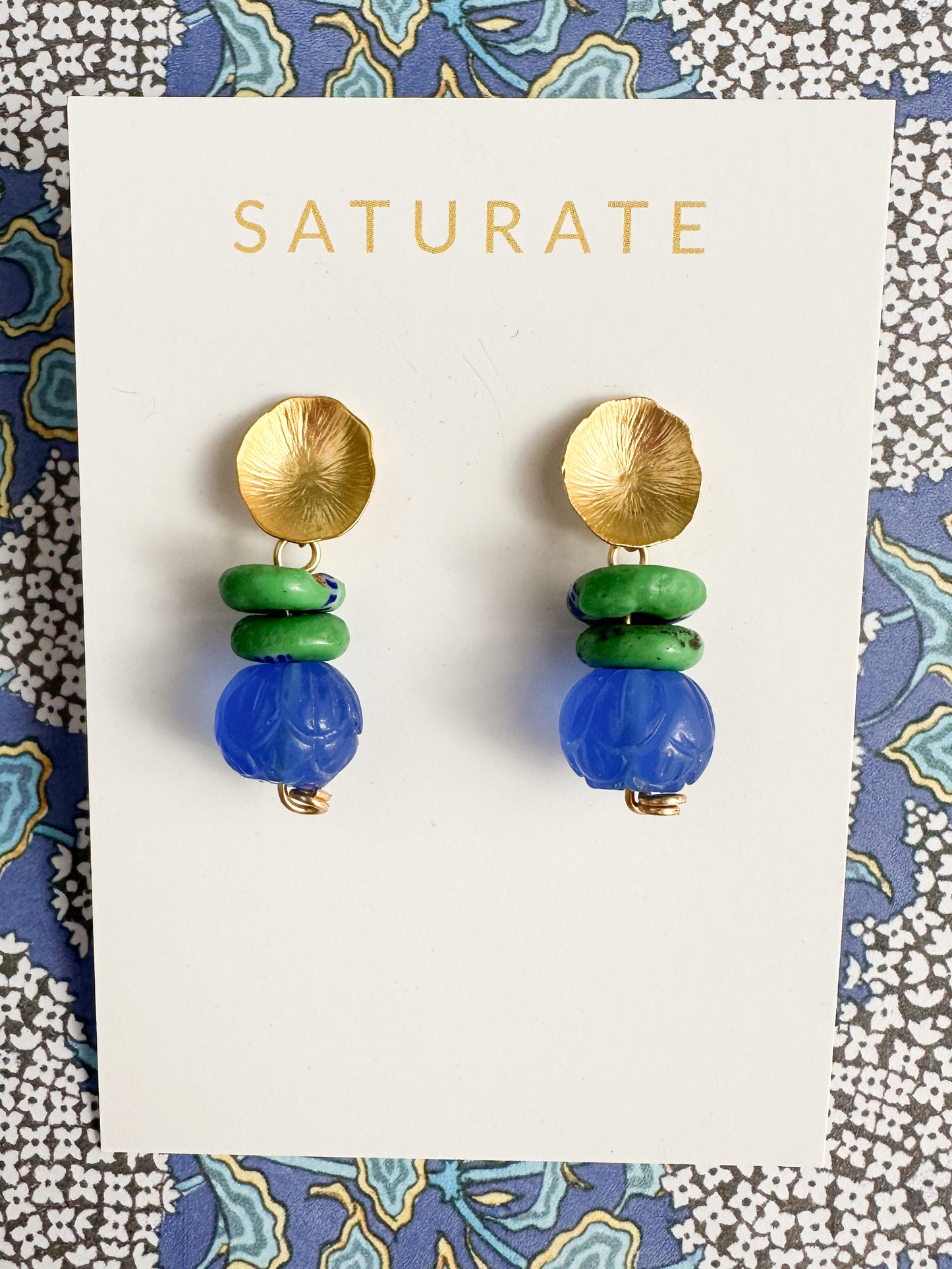Kady-Blue and Green Gemstone Earrings
