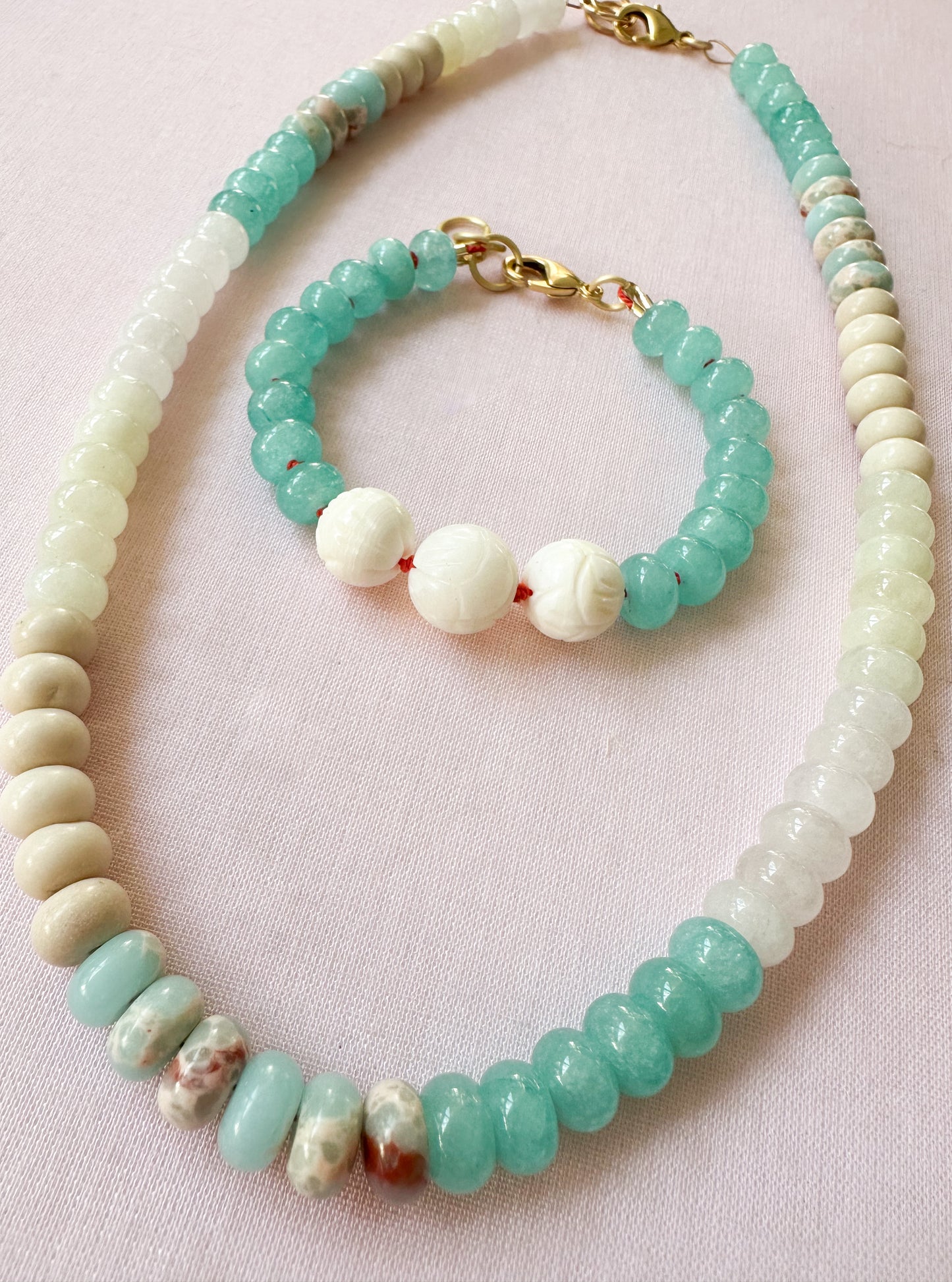 Hattie-Aqua Jade Necklace