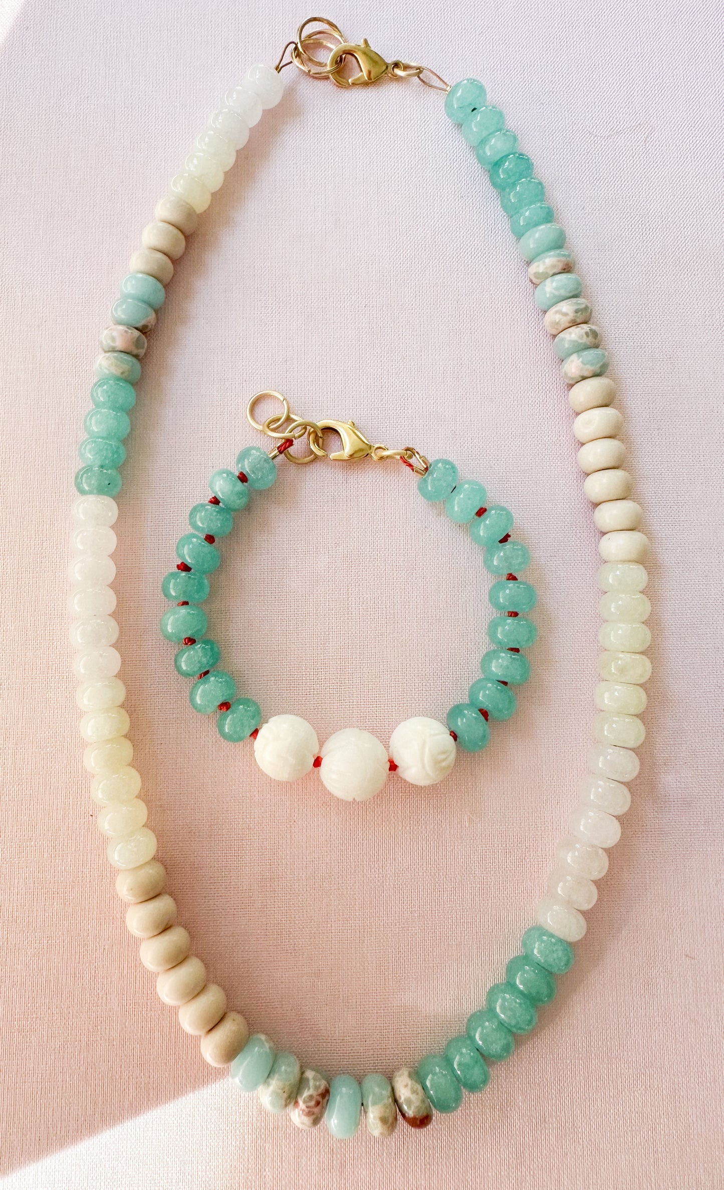 Lila-Silk Knotted Jade Bracelet