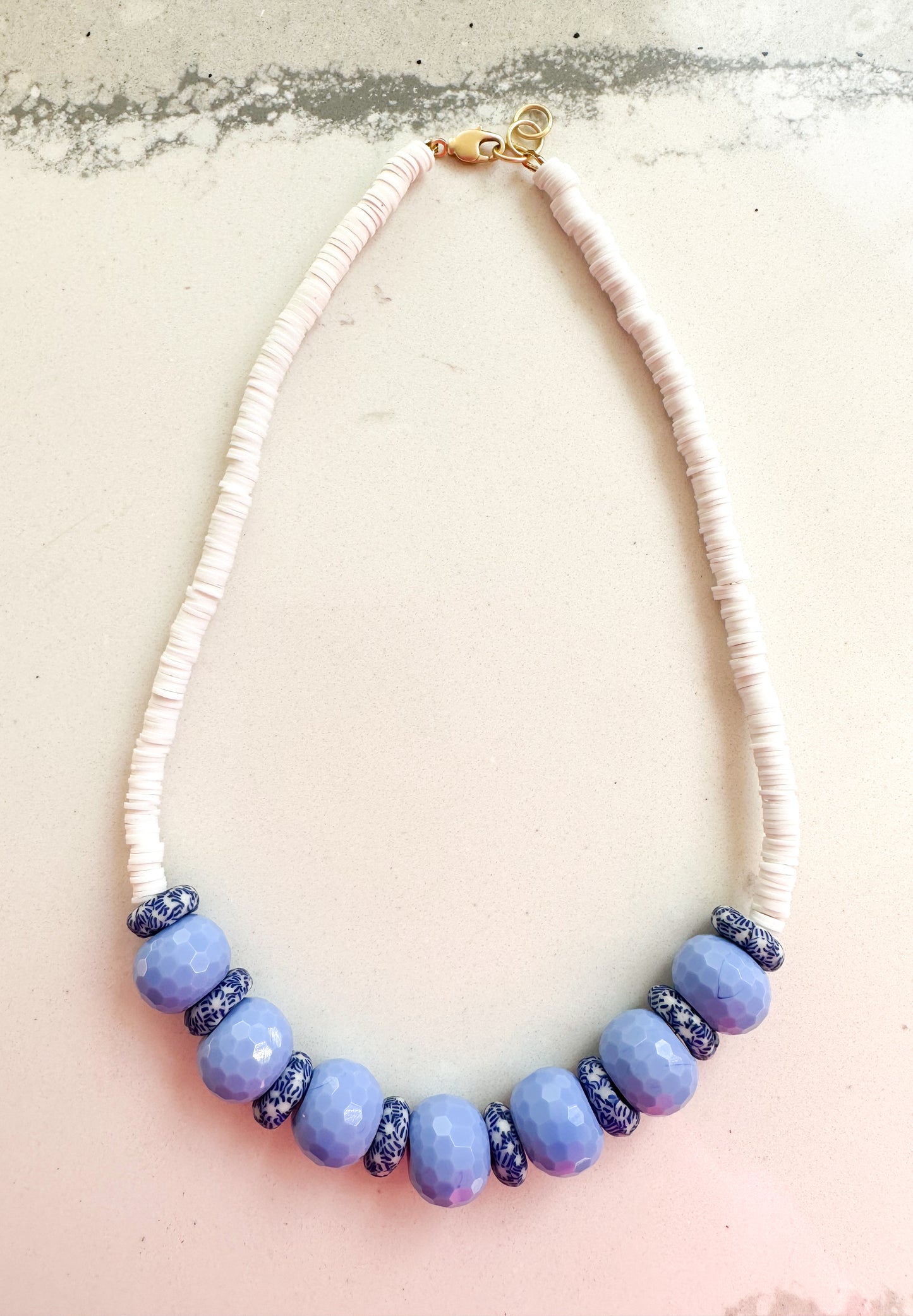 Blue Quartz Statement Necklace-Millie