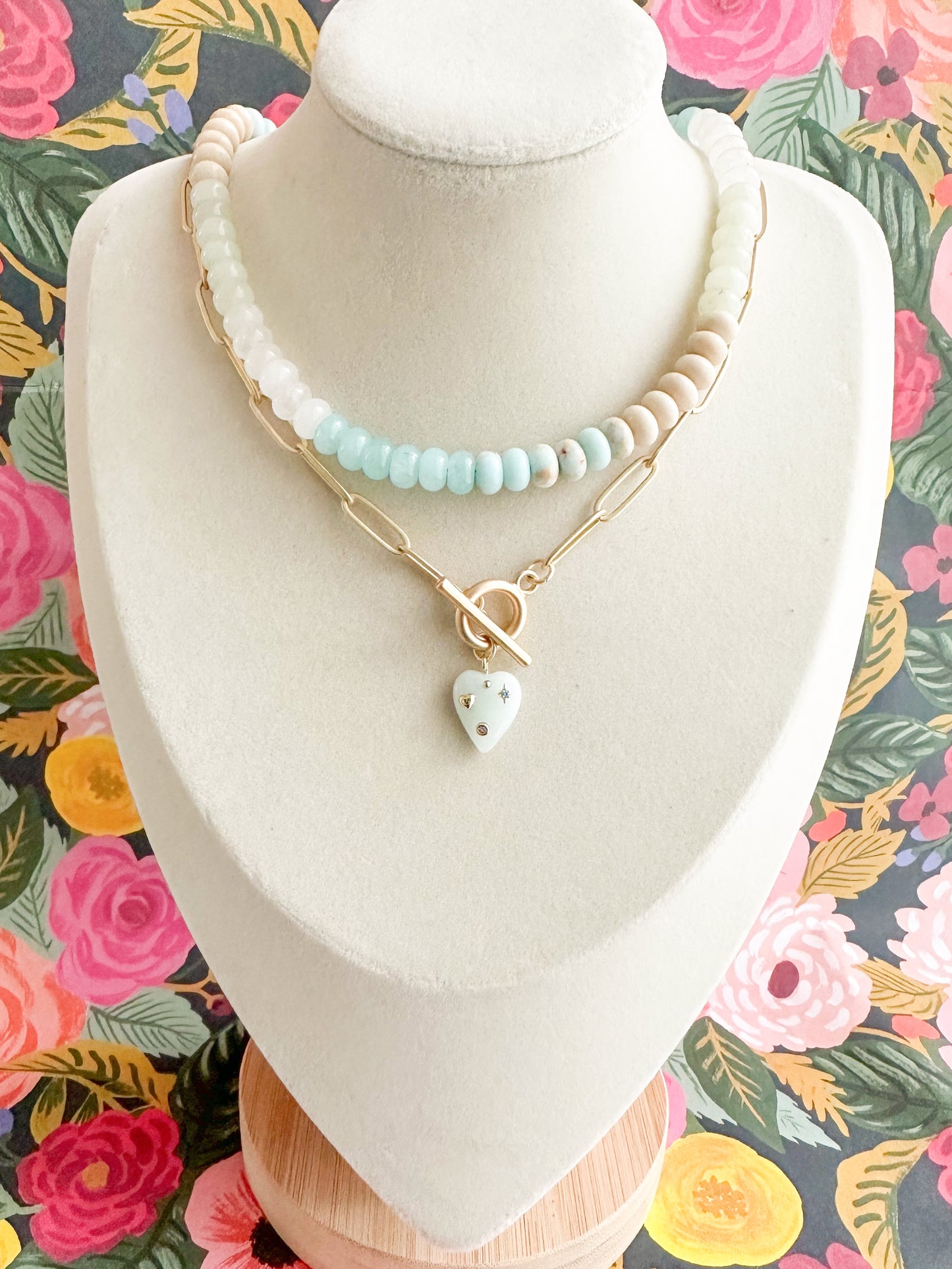 Hattie-Aqua Jade Necklace