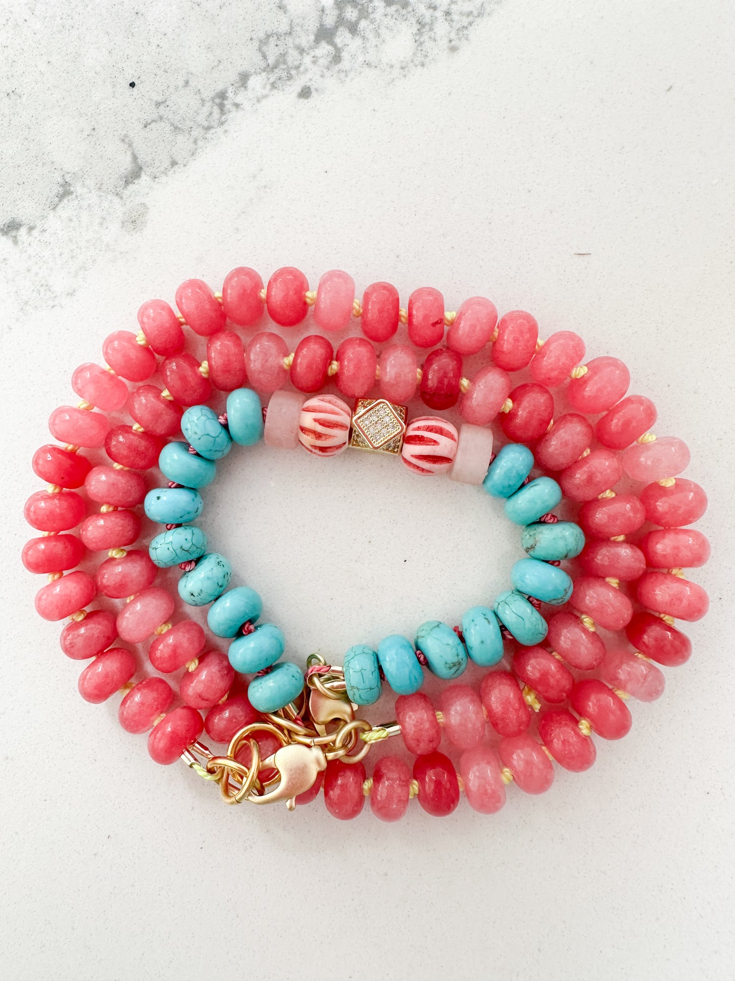 Orchid-Pink Jade Necklace