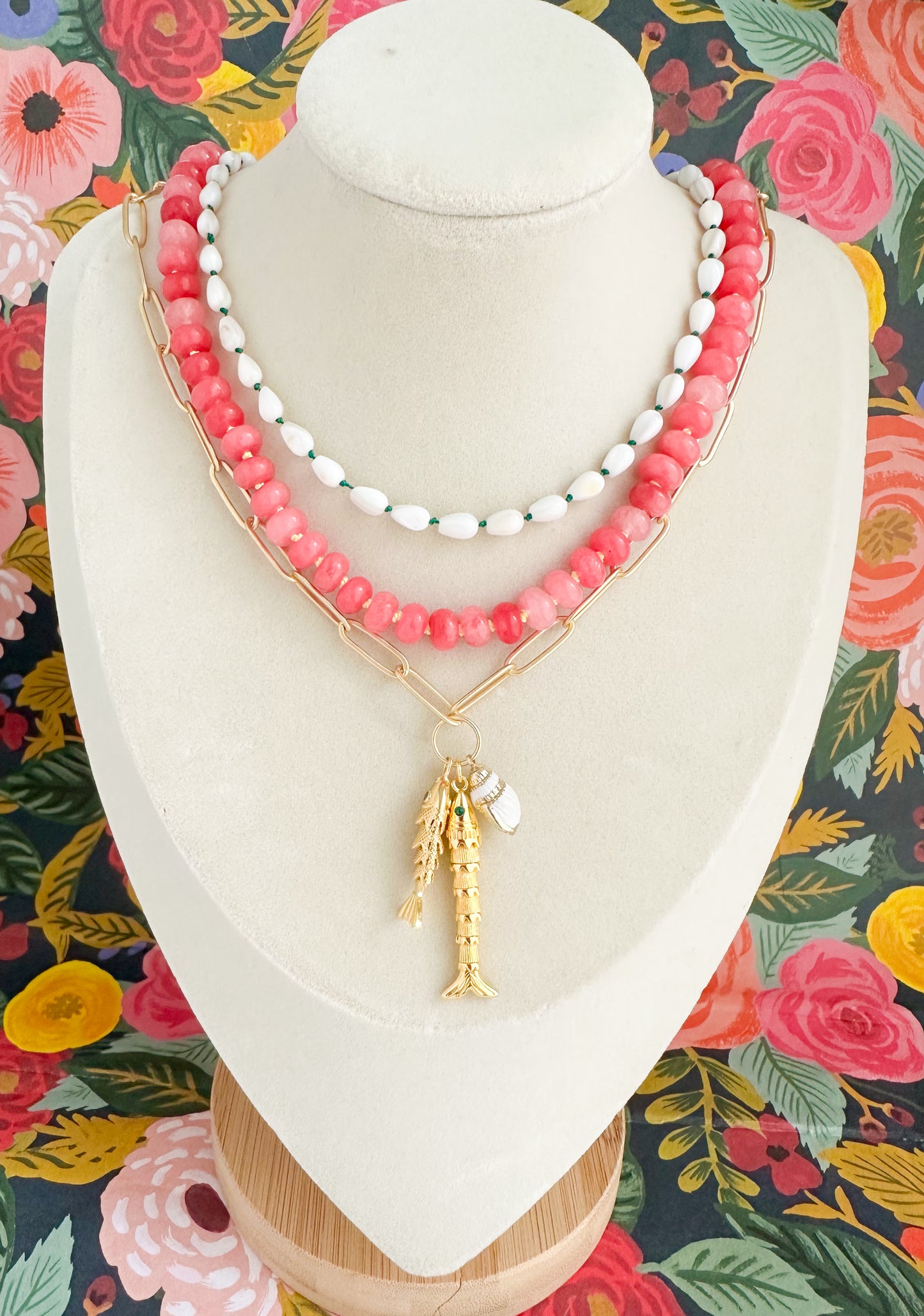 Orchid-Pink Jade Necklace