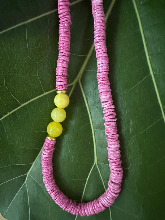 Sophie-Pink Shell Necklace