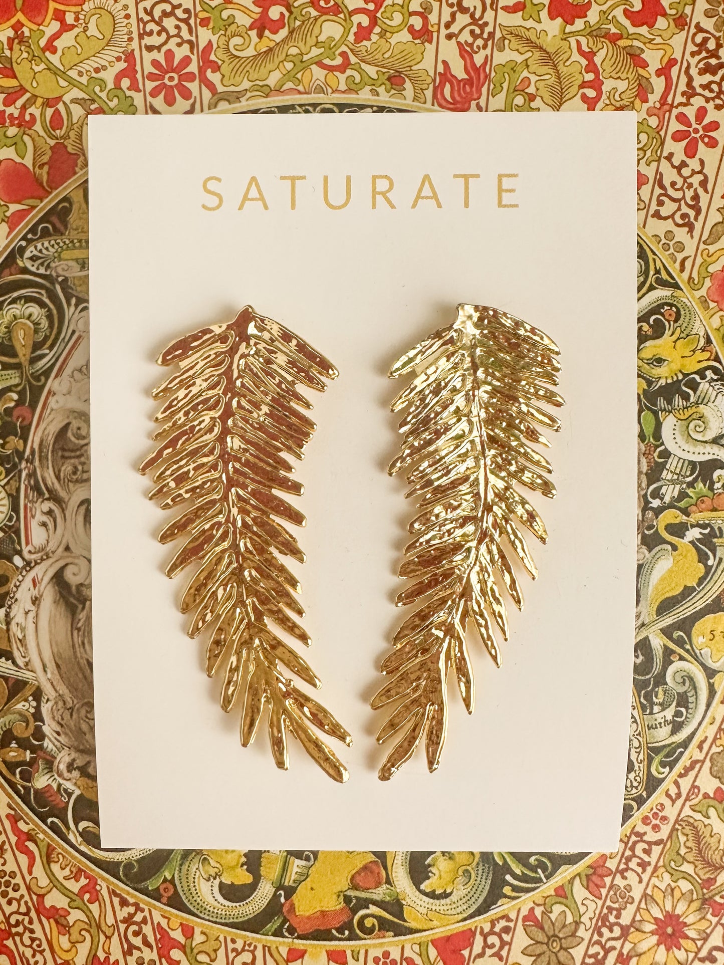 Gold Leaf Earrings-Kylie