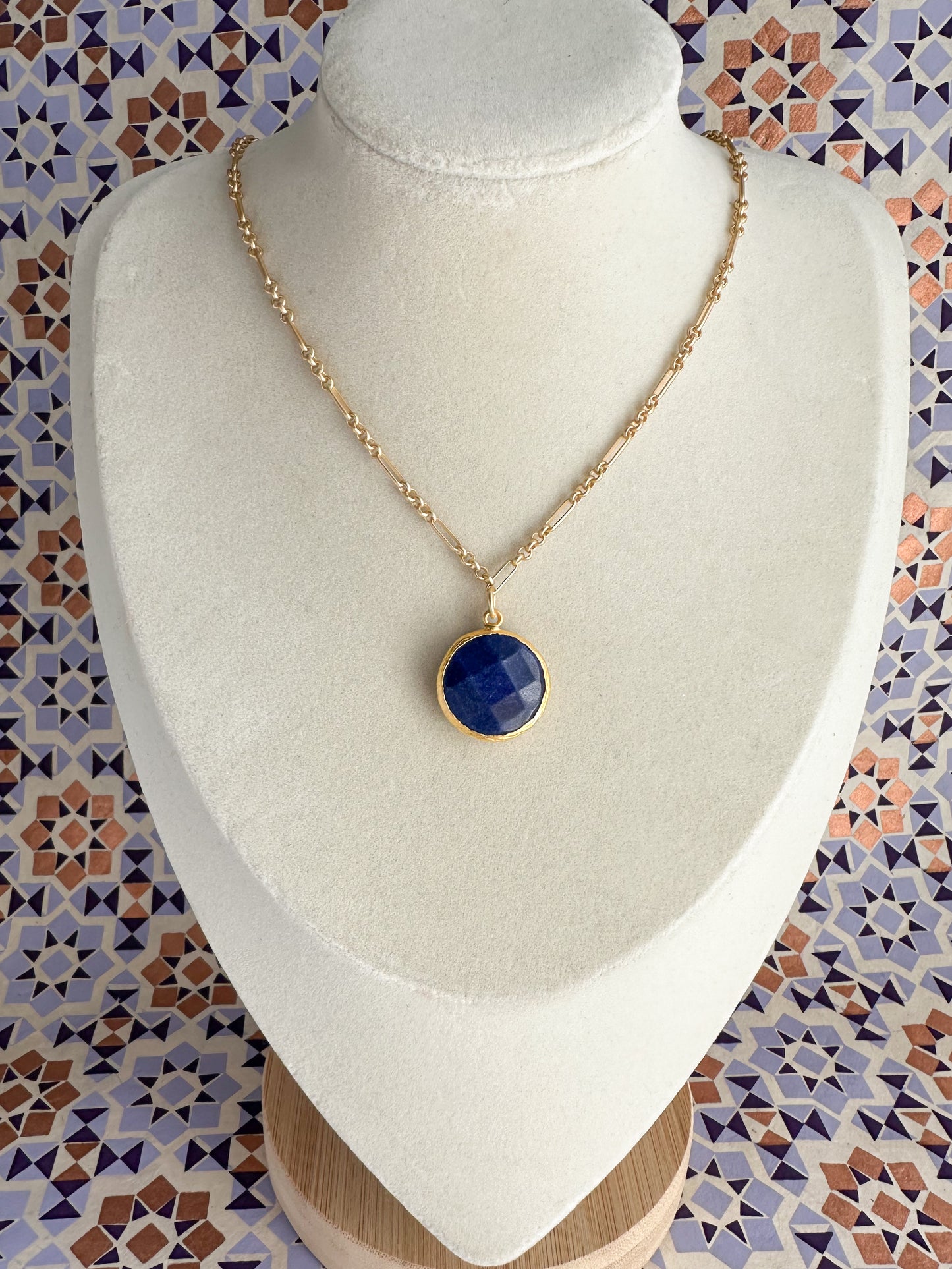 Cheri-Navy Porcelain Beaded Bracelet