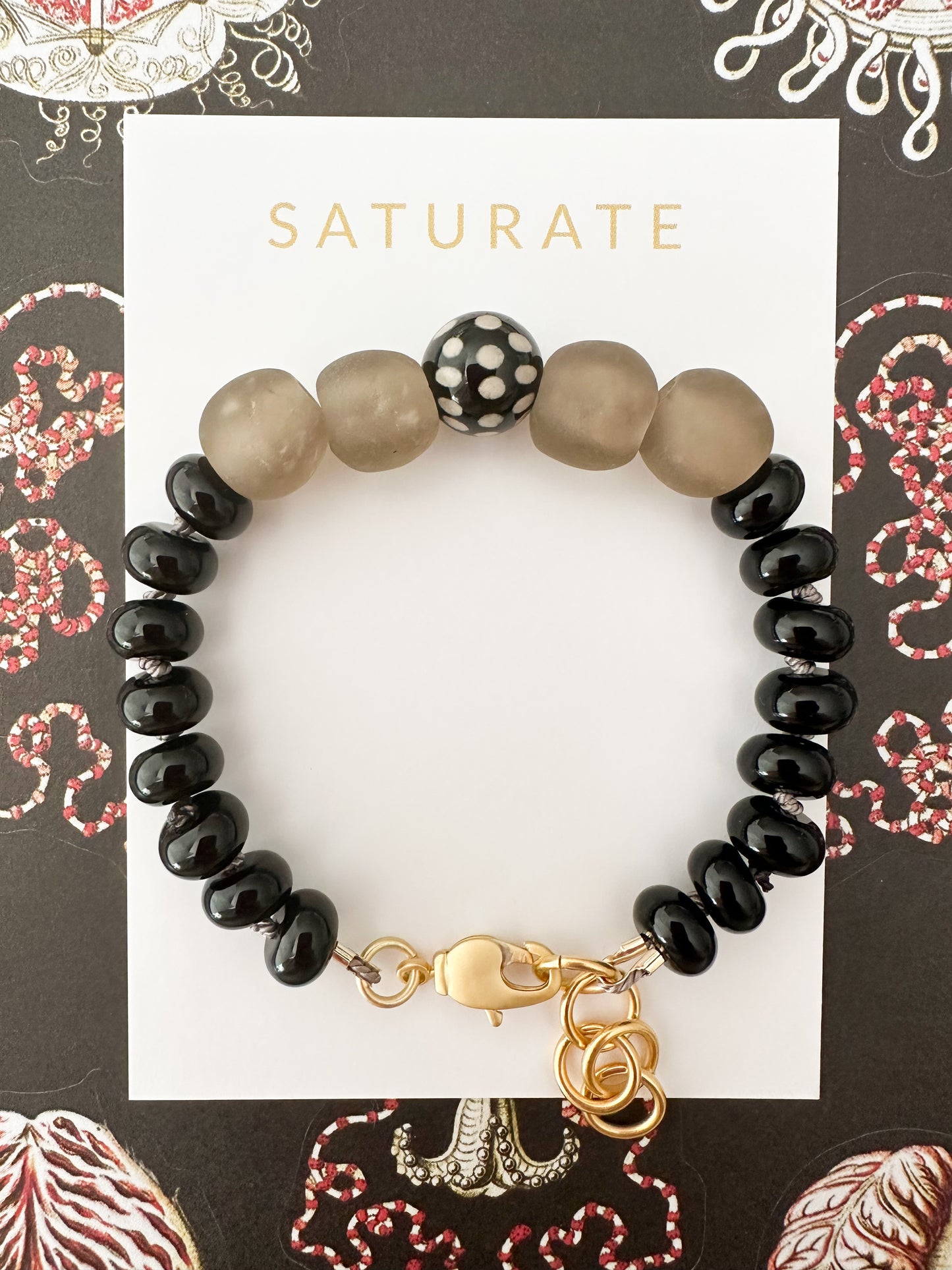 Mimi-Silk Knotted Black Jade Bracelet