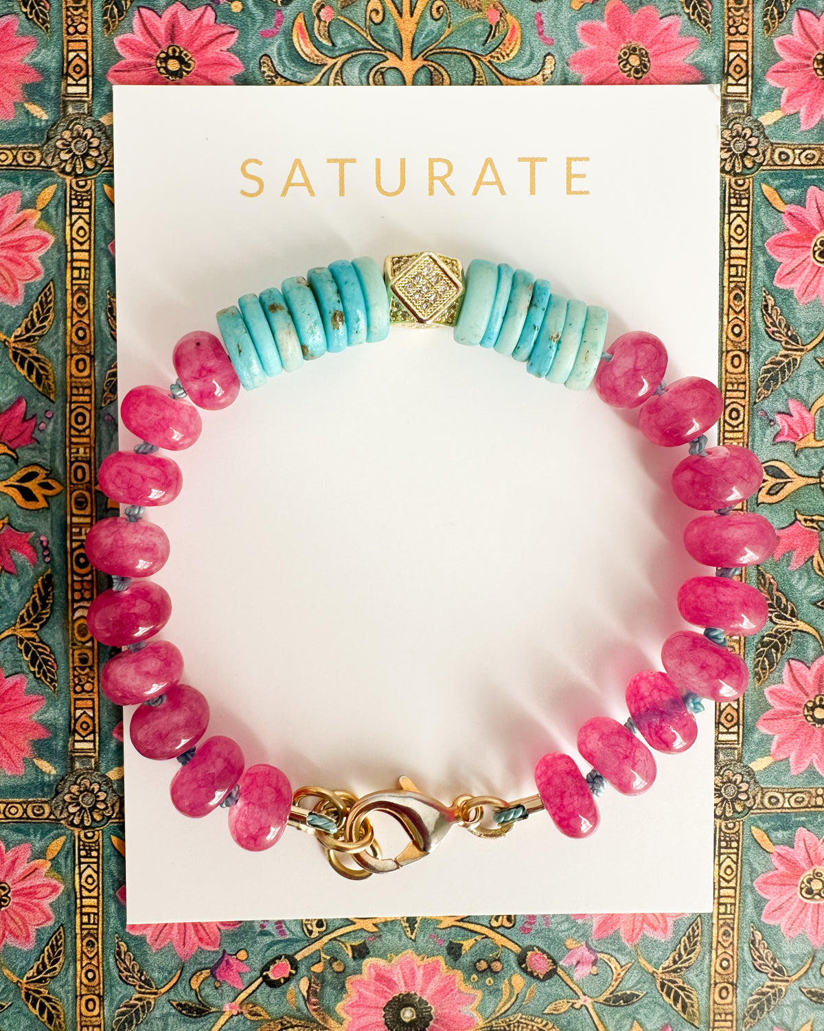 Heather- Fuchsia Silk Knotted Jade Bracelet